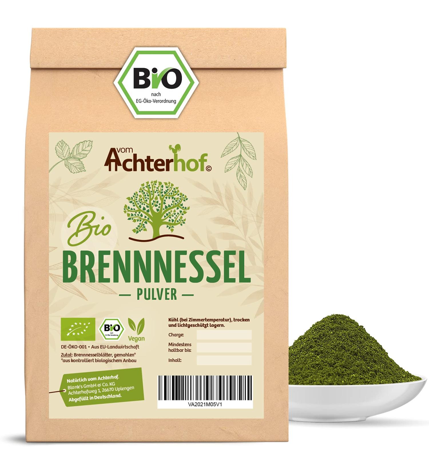 Organic Nettle Powder 500g | Raw Food & Green Smoothie Powder | Ground Nettle Leaves for Health & Wellness - Buy Online on GoSupps.com