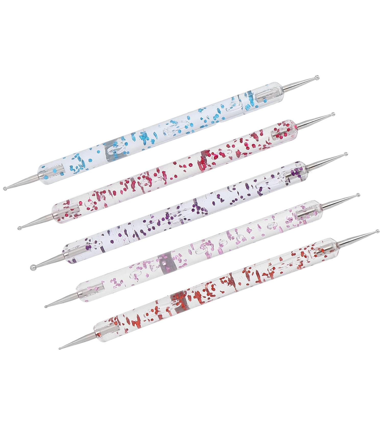 Dotting Pen Nail Art Brushes Duble Ended for Women Girls for Nail Polish Nail Art Fine Painting - Buy Online on GoSupps.com