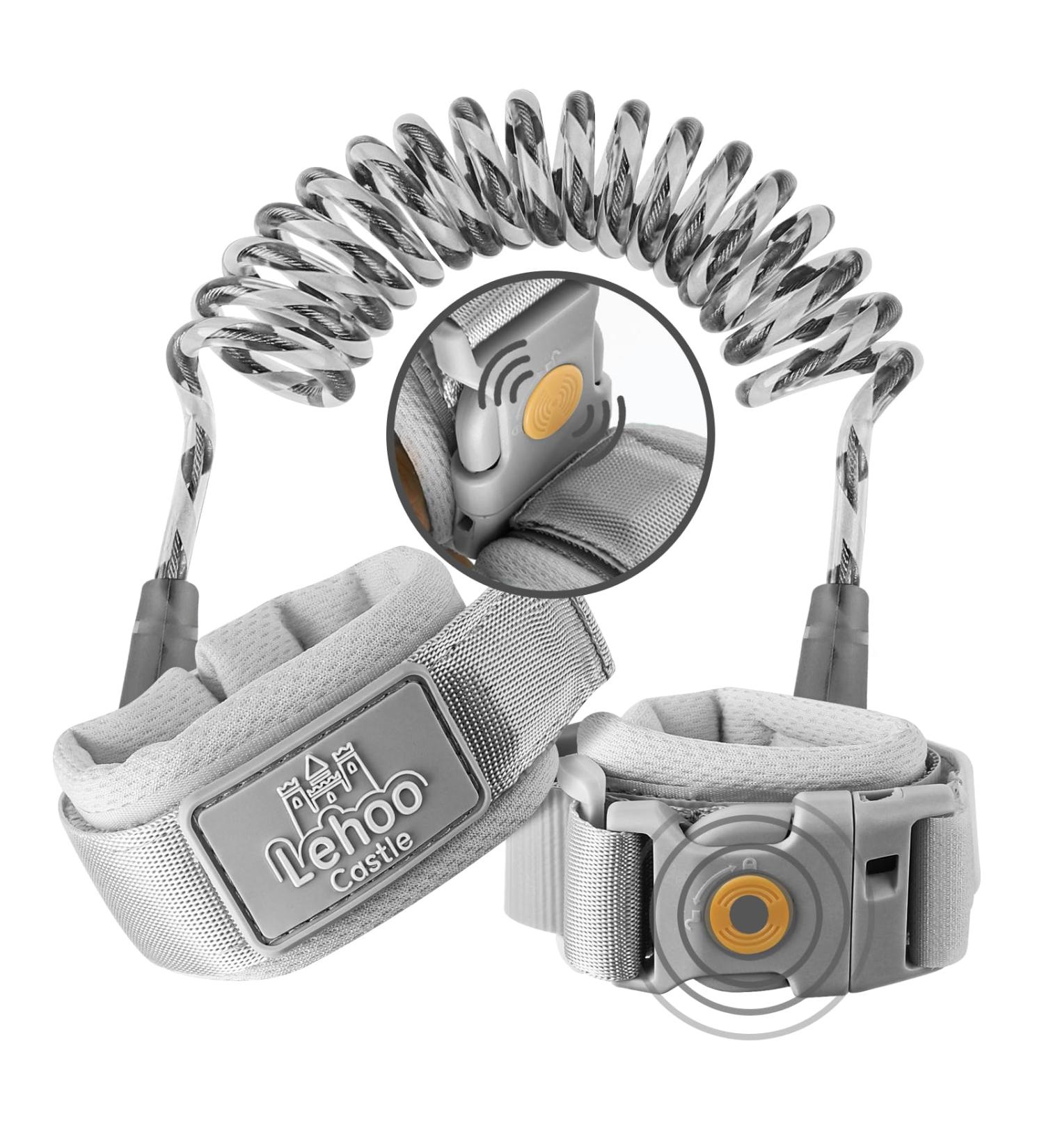 Lehoo Castle Toddler Rein for Walking 1.5M Wrist Reins with Induction Lock - Grey Toddler Wrist Strap for Walking - Buy Online on GoSupps.com