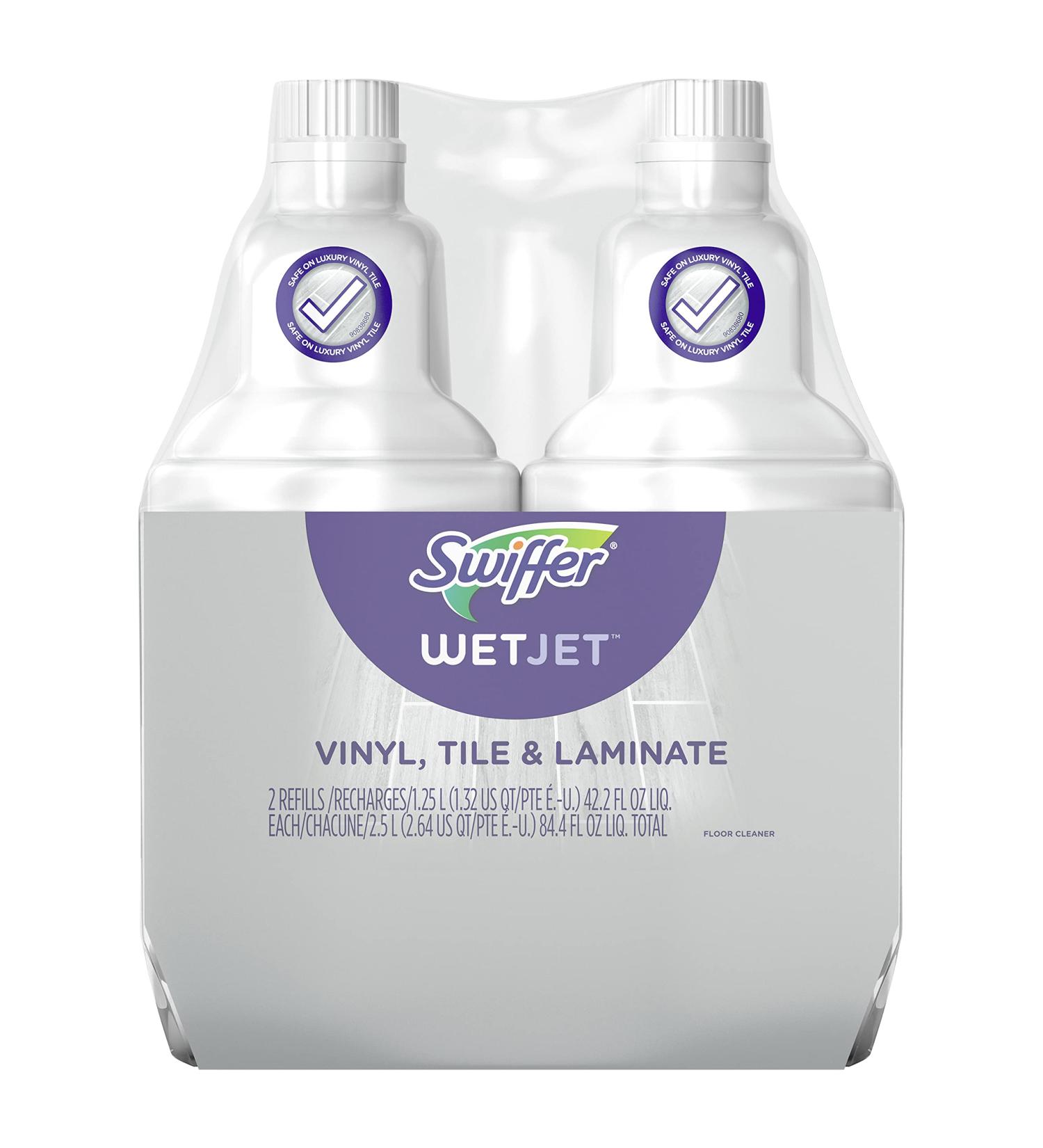 Swiffer WetJet Multi-Purpose Floor Cleaner Solution Refill - 1.25L (2 Pack) - For Vinyl, Tile & Laminate Floors - Buy Online on GoSupps.com