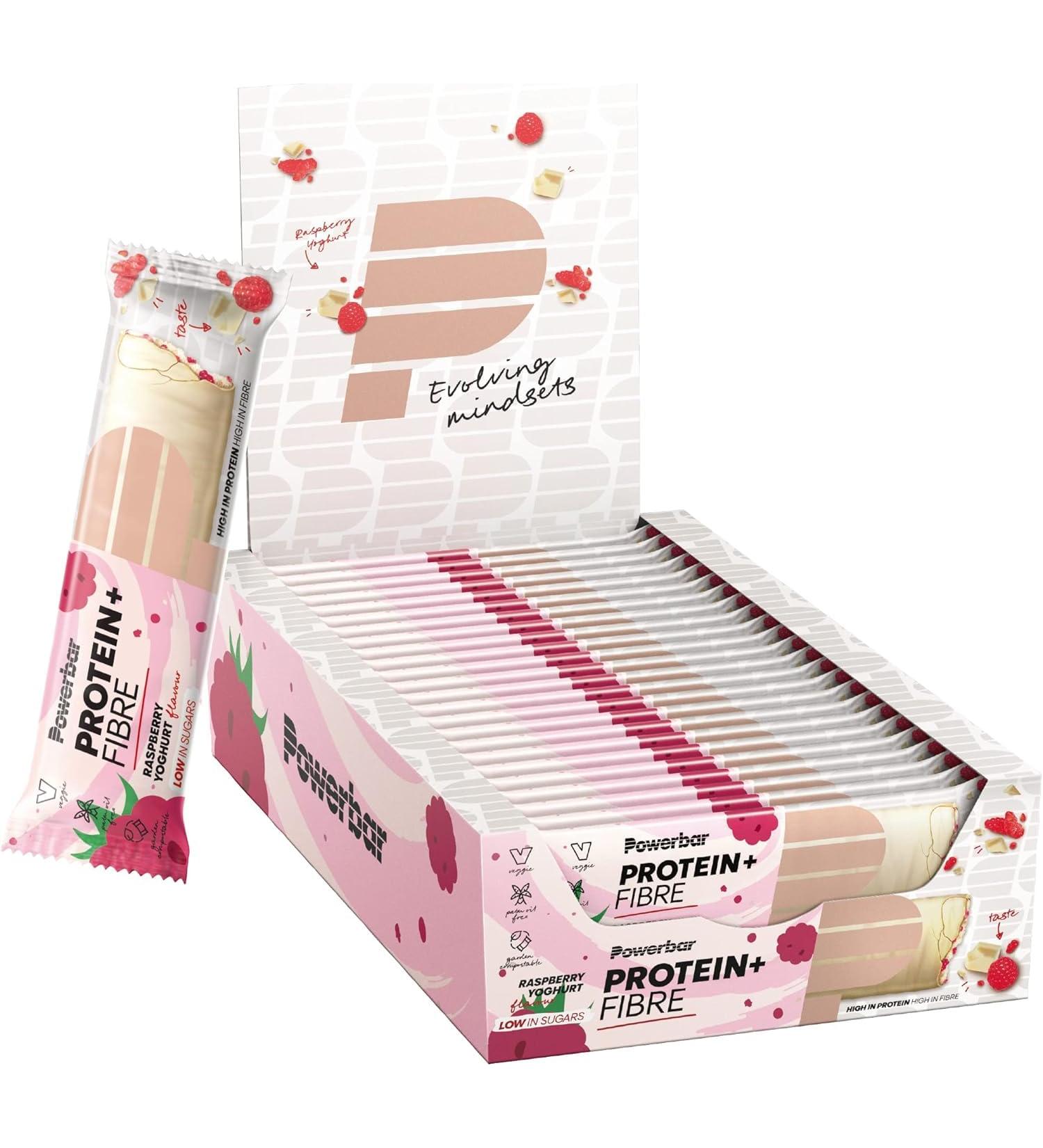 Powerbar Protein Plus Fibre Raspberry Yoghurt 24X35G - High in protein and fibre - Buy Online on GoSupps.com