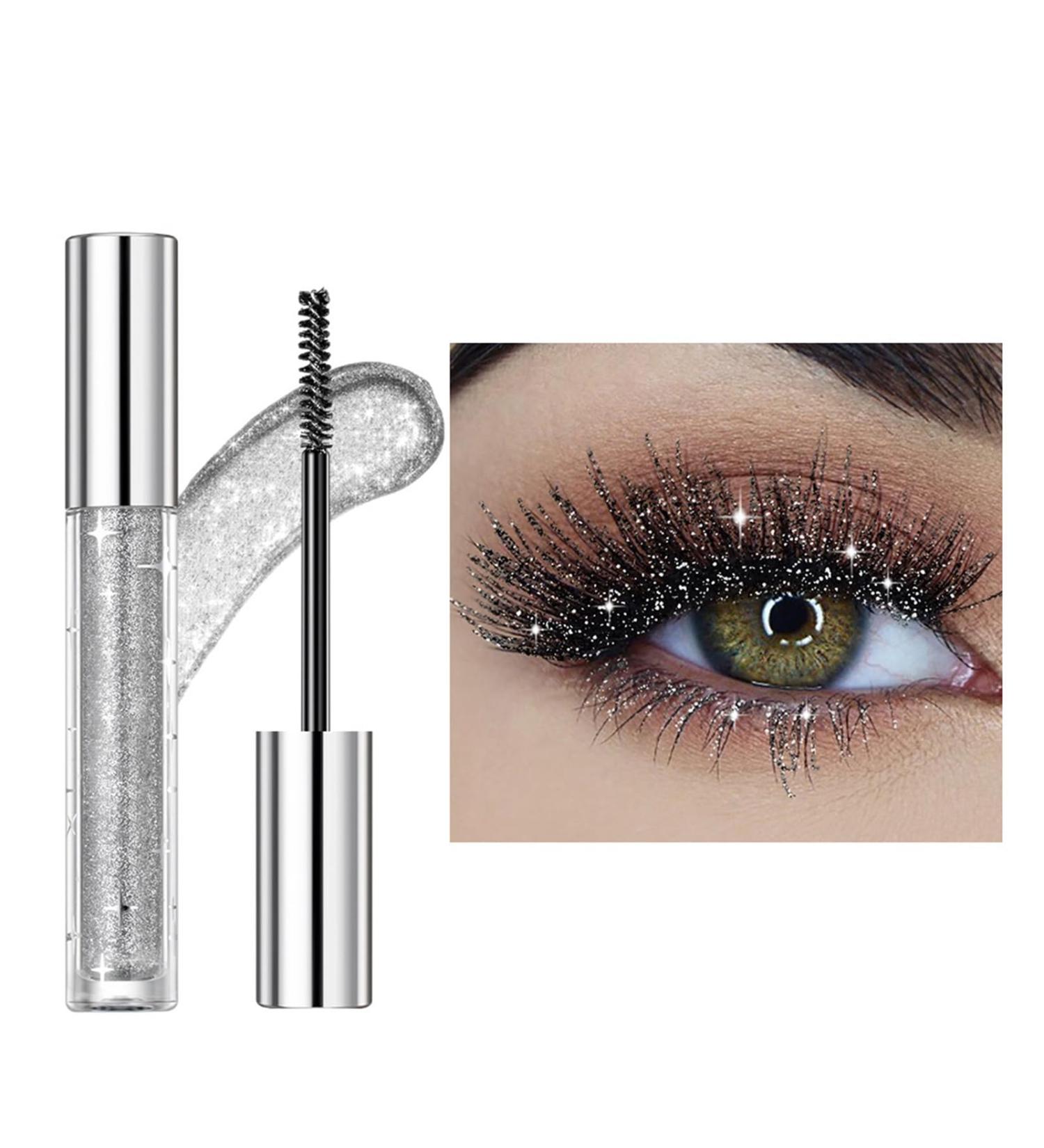 Glitter Mascara Quick Dry Long Lasting Waterproof Party Makeup Eyelash Mascara for Women and Girls Glitter Mascara - Buy Online on GoSupps.com