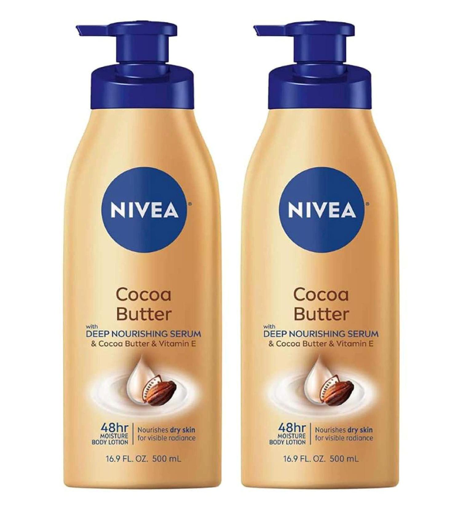 NIVEA Cocoa Butter Body Lotion 16.9 fl. oz. (Pack of 2) - Hydrating Cocoa Butter Formula - Buy Online on GoSupps.com