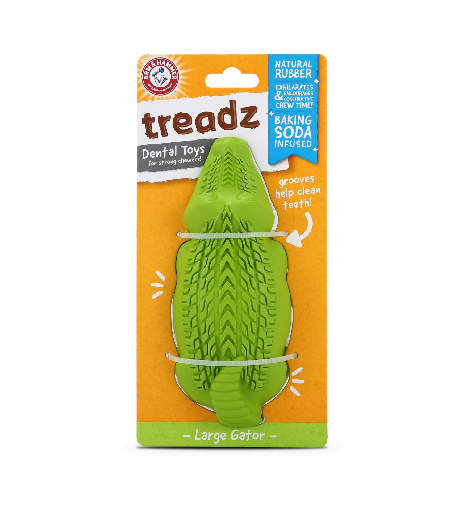 Arm & Hammer Treadz Gator Dental Toy for Strong Chewers - Large Size - Buy Online on GoSupps.com