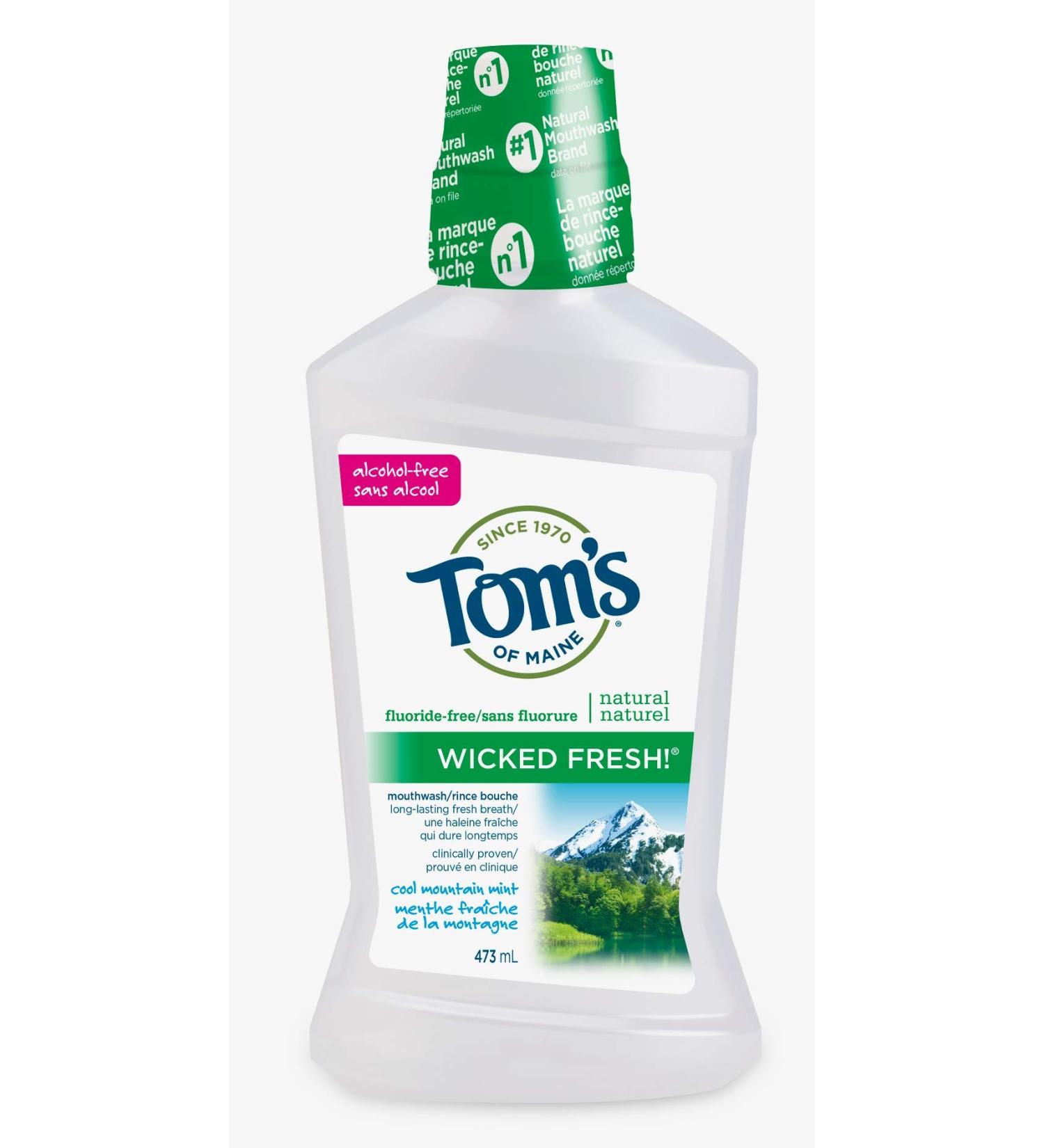 Tom's of Maine Wicked Fresh Mouthwash - Cool Mountain Mint - 16 oz - Buy Online on GoSupps.com