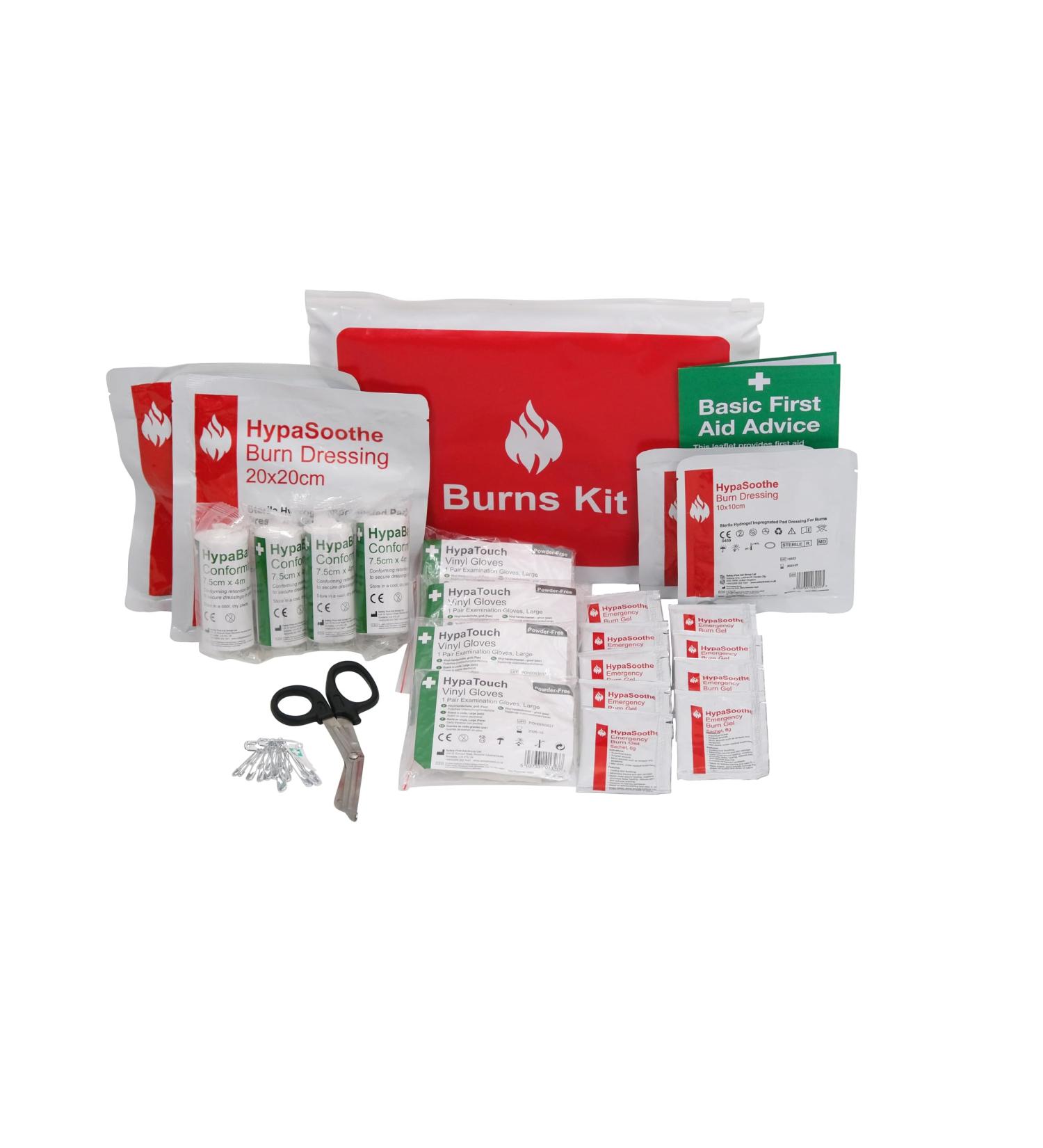 HypaSoothe Large Burns First Aid Kit - Fully Stocked in Vinyl Wallet - Buy Online on GoSupps.com