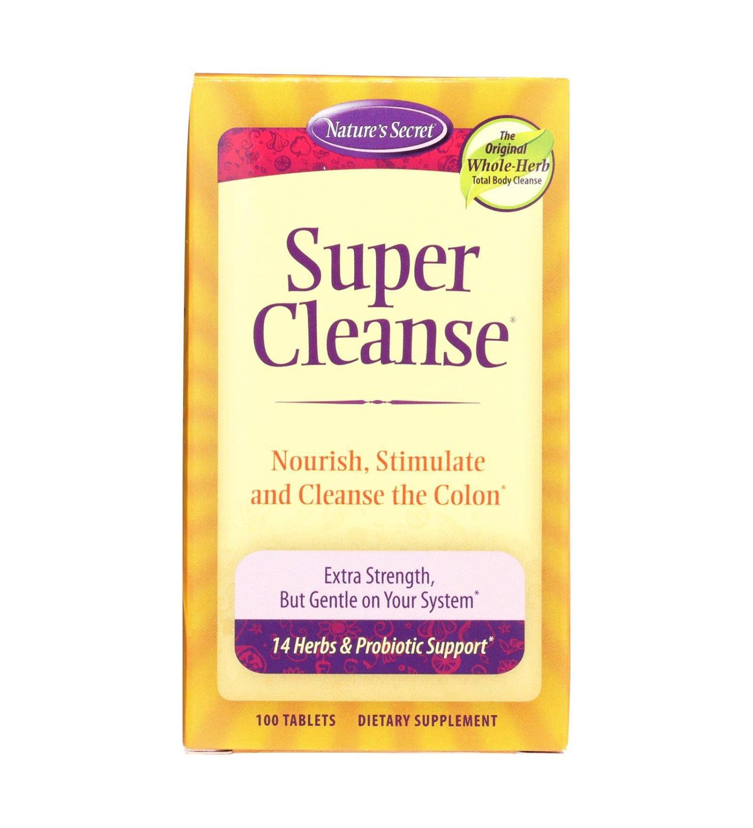 Nature's Secret Super Cleanse - 100 Tablets | Detox & Digestive Health Supplement - Shop Internationally - Buy Online on GoSupps.com