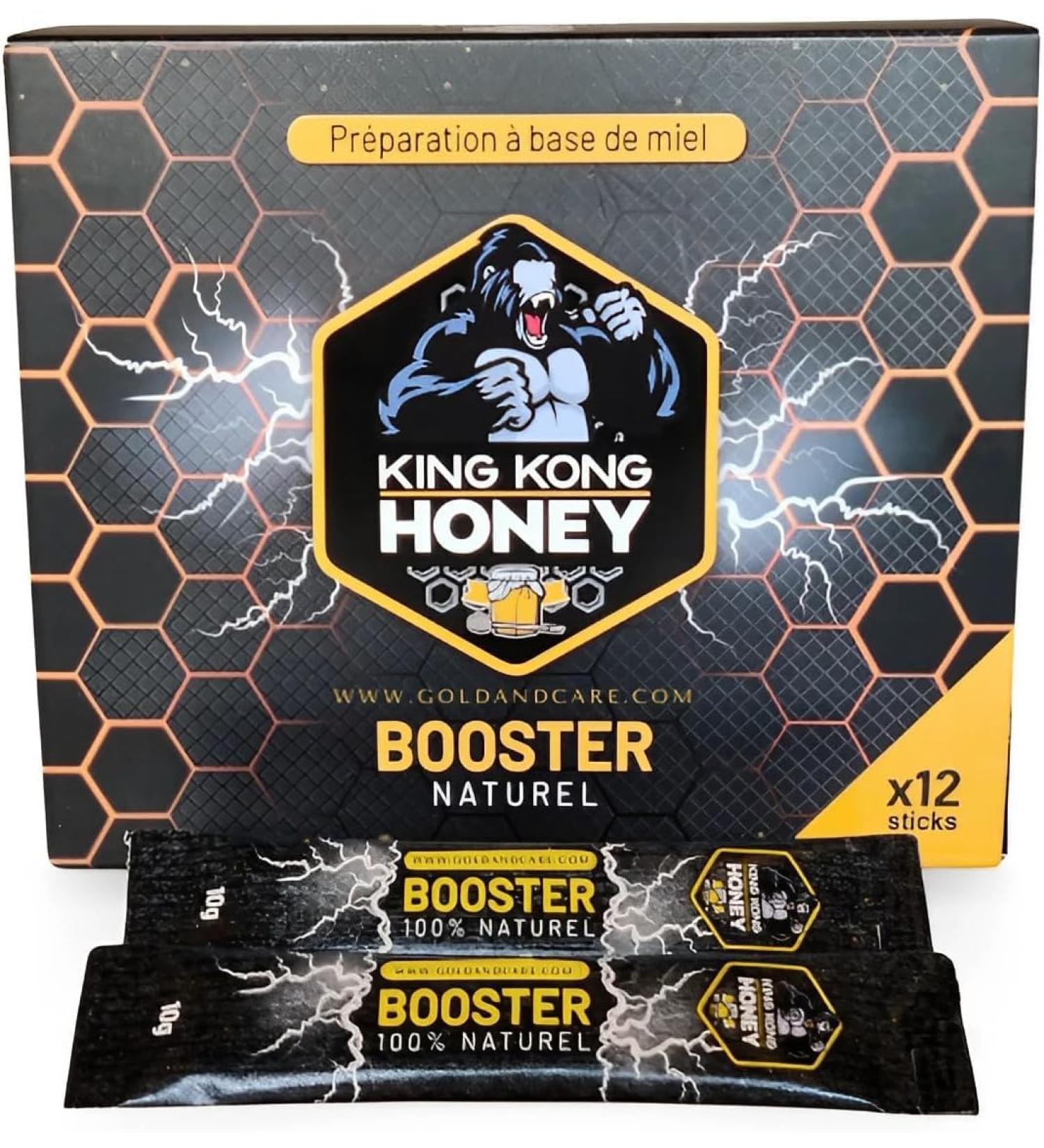 King Kong Honey: Boost your vitality and energy! Made in France. Pack of 3-6 - 9 Sticks (3 BAGS) - Buy Online on GoSupps.com