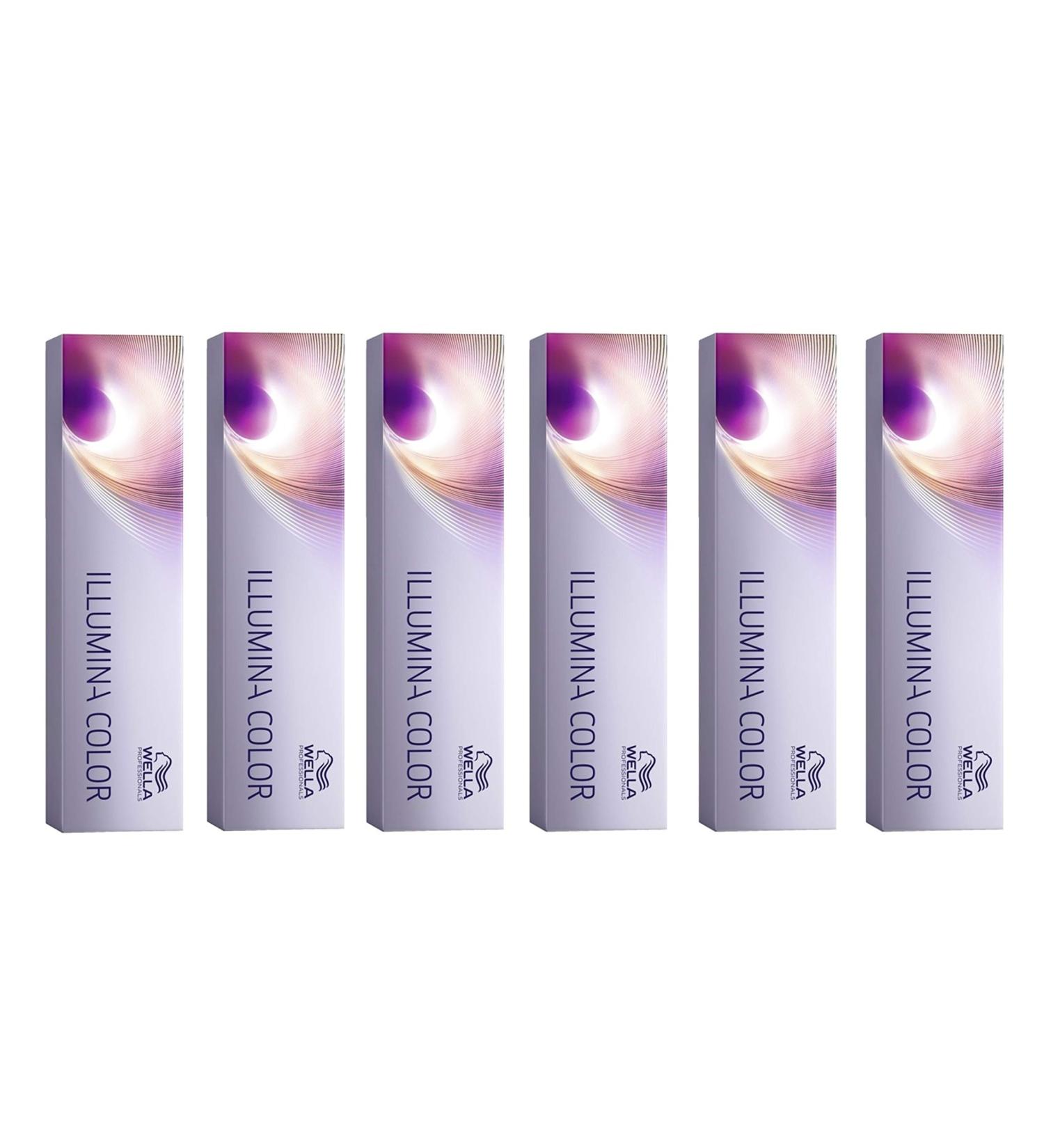 Pack of 6 Wella Professionals Illumina Color 10/1 Light Ash Blonde 60 ml