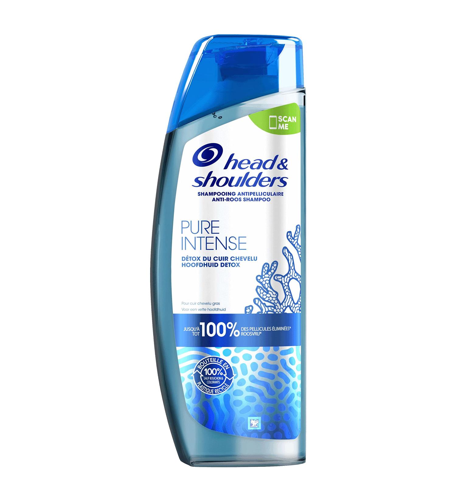Head & Shoulders Pure Intense Scalp Detox Anti-Dandruff Shampoo - With Marine Minerals - Up to 100% Dandruff Removal - 400 ml - Buy Online on GoSupps.com