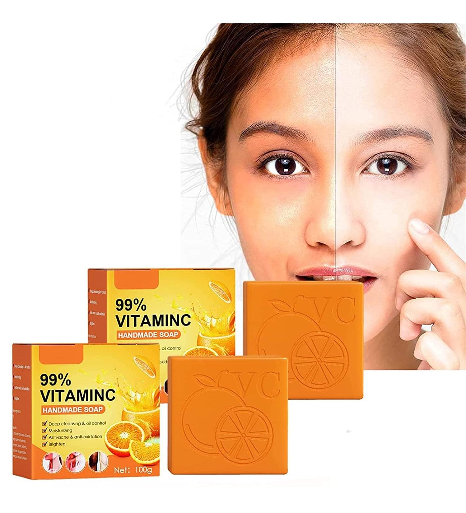 Lovelycat Savon la vitamine C l'orange douce pour les soins exfoliants et hydratants du visage et du corps savon blanchissant artisanal genou fonc (2PC) - Buy Online on GoSupps.com