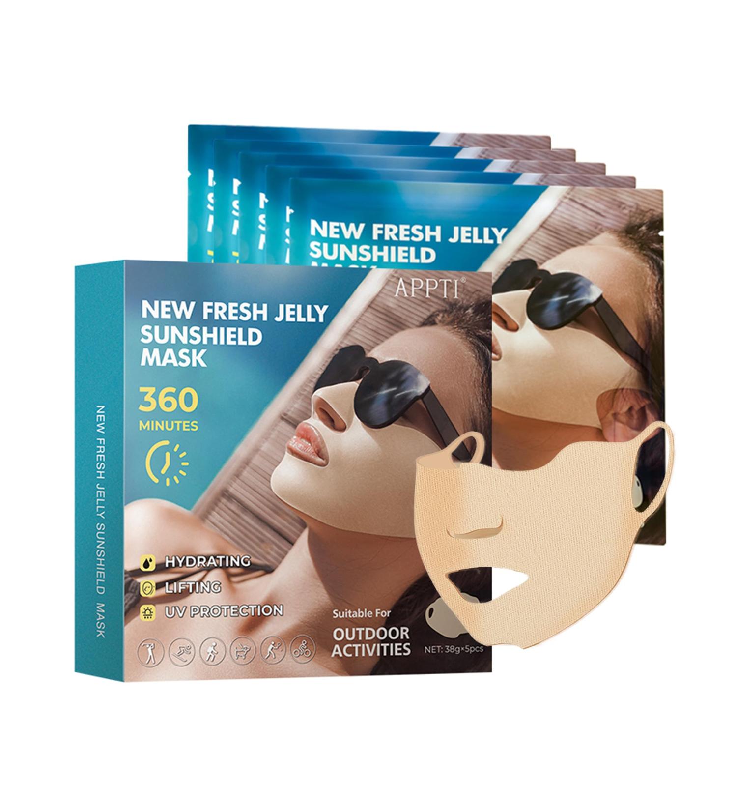 DLZZRS 5Pcs New Fresh Jelly Sunshield Mask Sunscreen Face Patch for Eye Golf Sunscreen Patches Moisturizing Sunl Protection Stickers for Summer Outdoor Outdoor Sports Golf Accessories - Buy Online on GoSupps.com