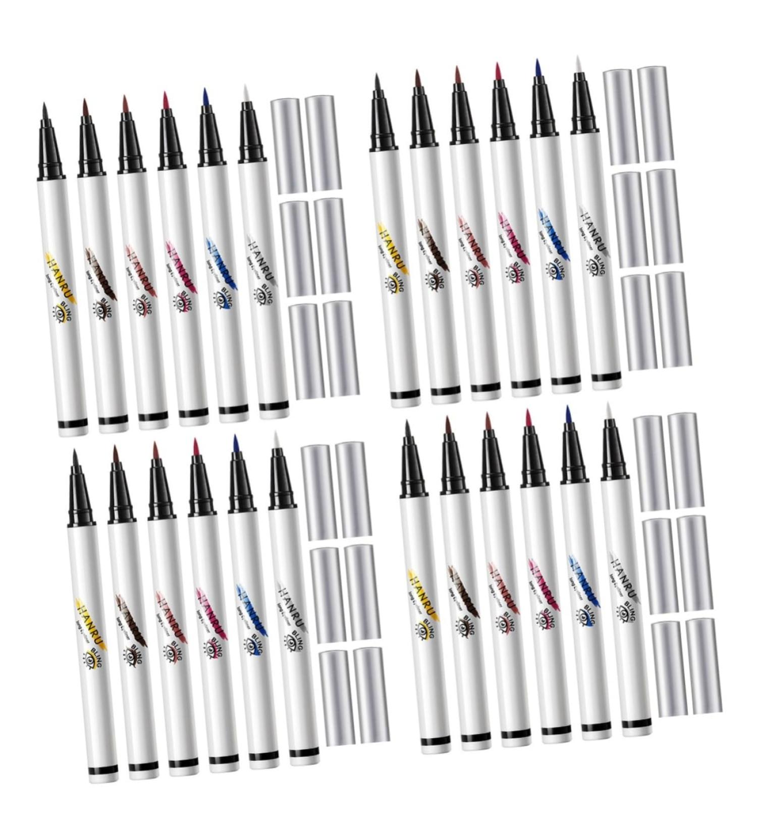 Didiseaon 24 Pcs Eye Makeup Tool White Liquid Eyeliner Liquid Eyeliner Pencil Cosmetics Abs Miss Lasting - Buy Online on GoSupps.com