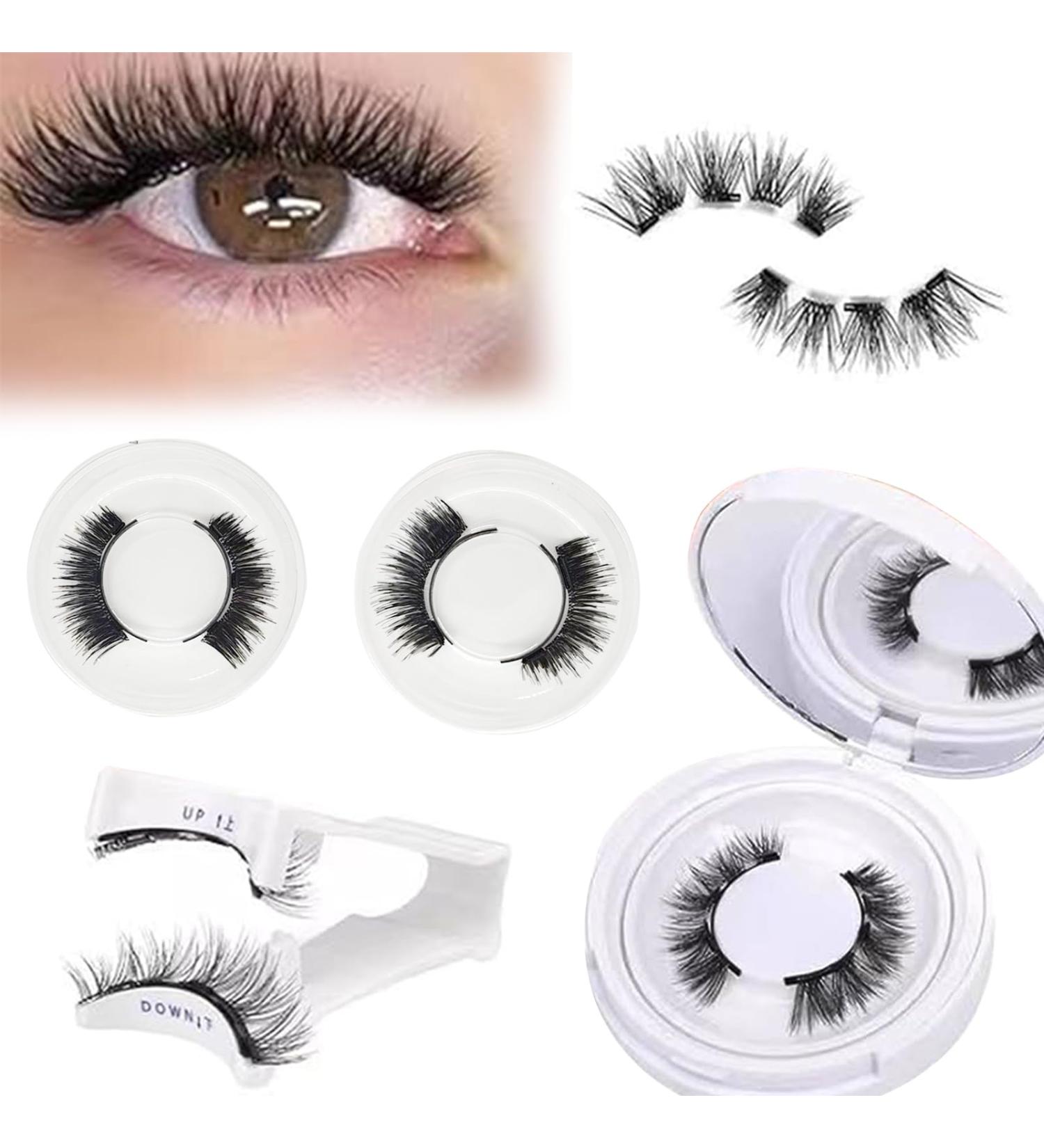 JSTHHTT 3Pair Magnetic Eyelashes Natural Look with Applicator Magnetic Lashes Kit No Glue Needed Reusable Magnetic Eyelashes Easy to Wear and Remove - Buy Online on GoSupps.com