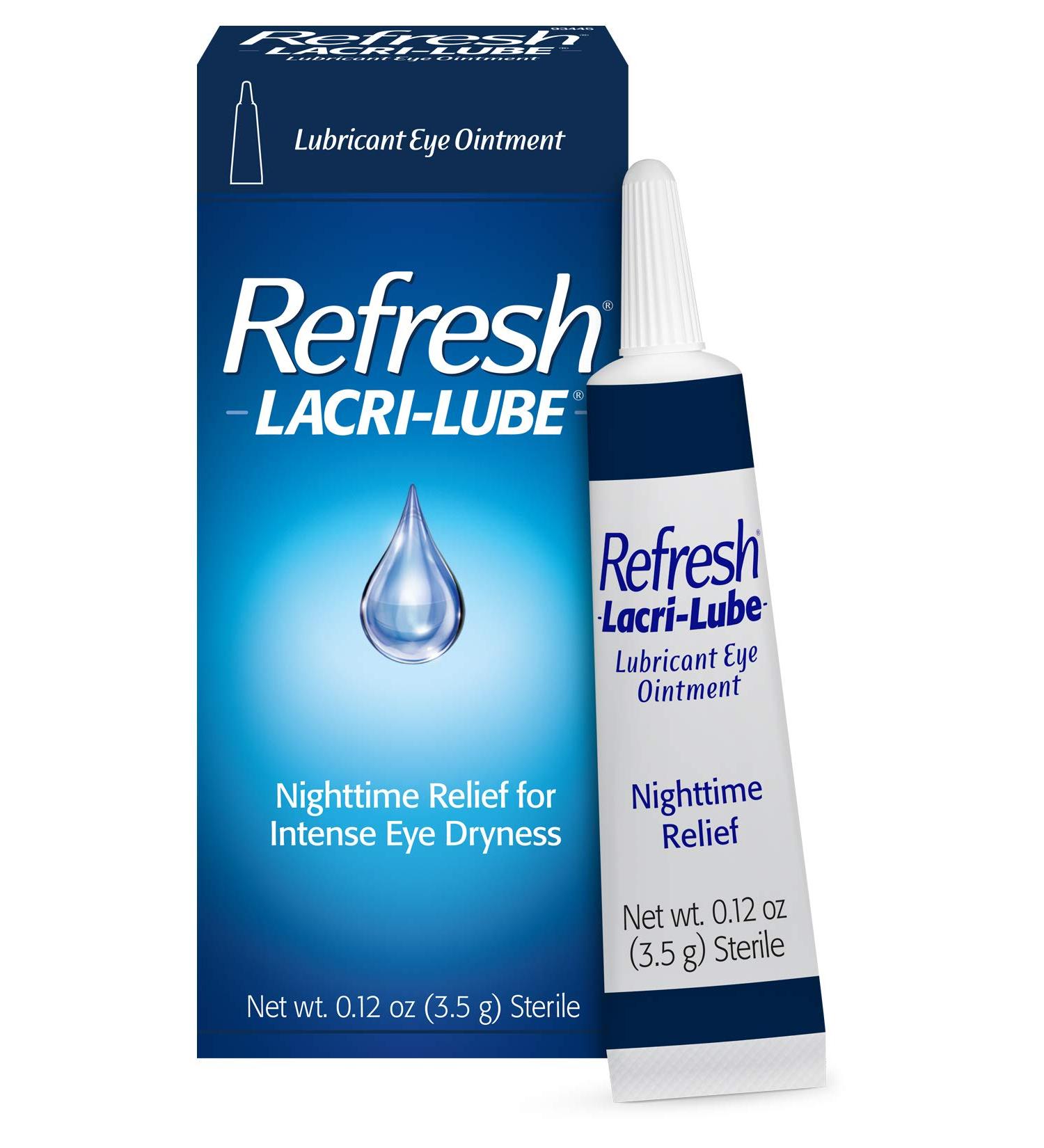 Refresh Lacri-Lube Lubricant Eye Ointment 0.12 Oz - Nighttime Relief | Sterile Formula - Buy Online on GoSupps.com
