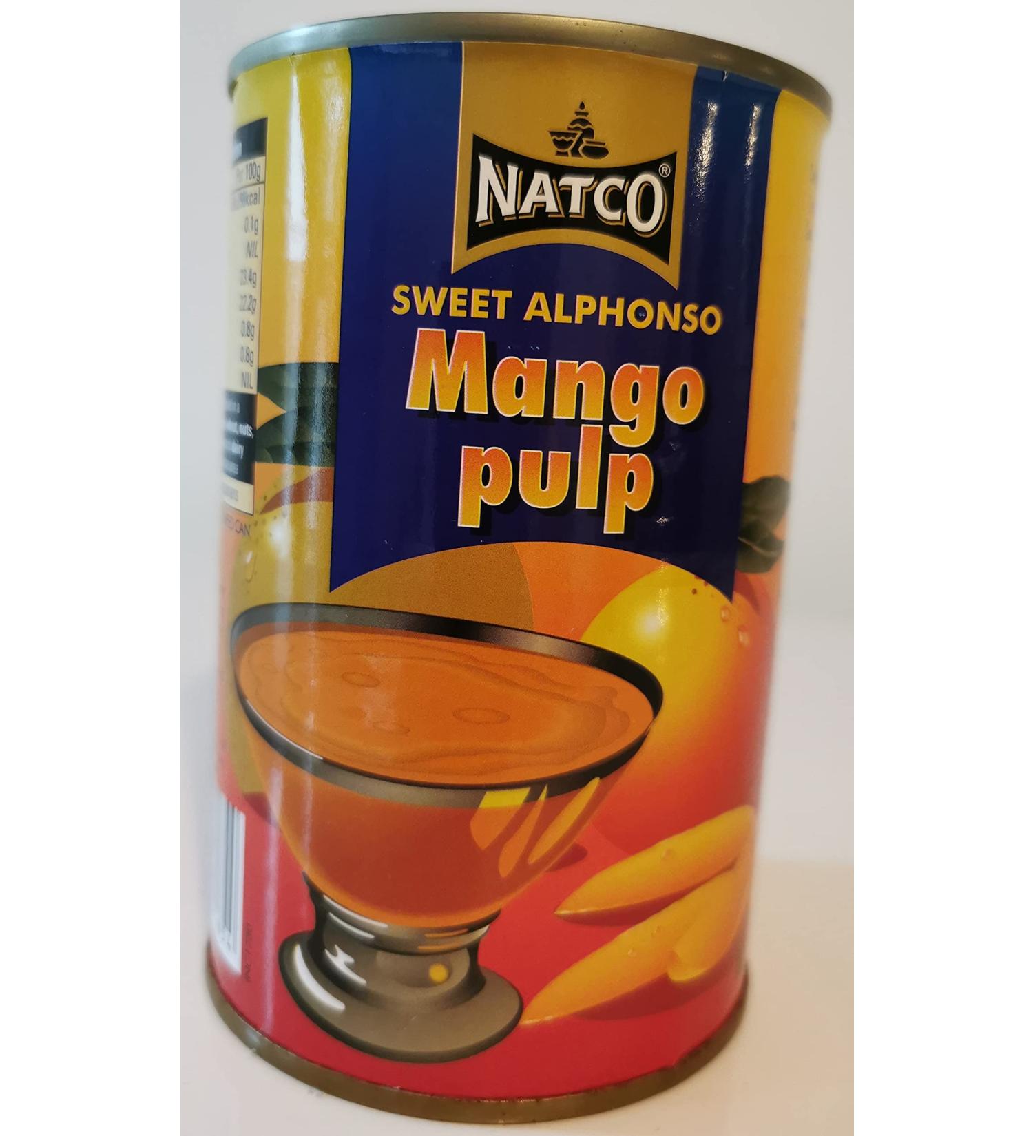 Natco Alphonso Mango Pulp (Sweet) 450g - Pure and Delicious Mango Goodness - Buy Online on GoSupps.com