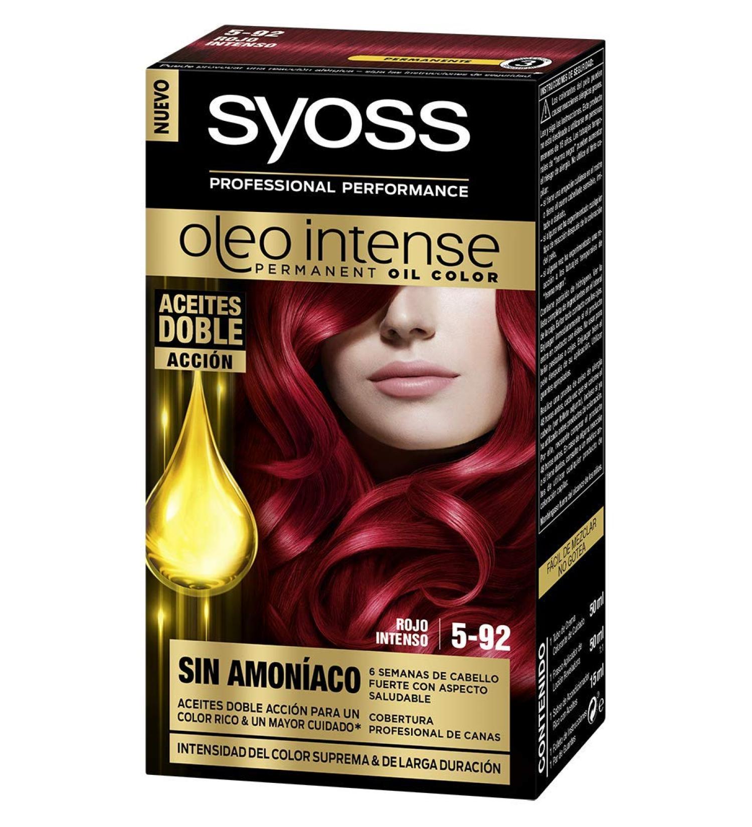 Syoss SYOSS Permanent Hair Color - 3 units - Ammonia-free Shade 5.92 Intense Red