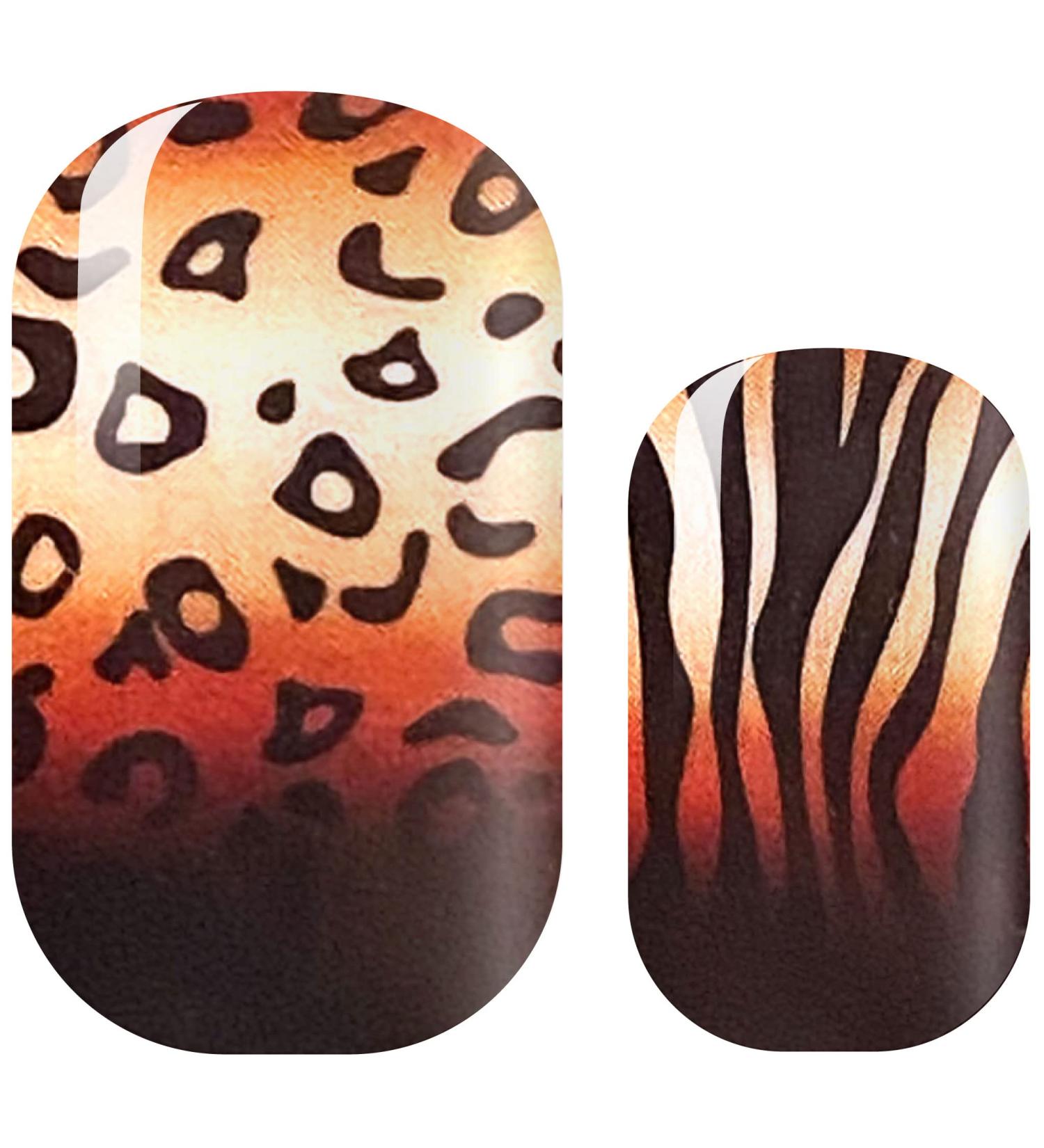 Shop Avoa Beauty Eye of the Tiger Nail Film - 16 Self-Adhesive Long-Lasting Animal Print Nail Wraps in Black Brown Red White - Buy Online on GoSupps.com