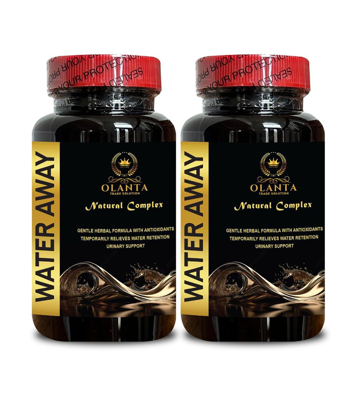 OLANTA TRADE SOLUTION Water Away Pills - Immune Boosting Supplements Herbal Diuretic Pills for Water Retention Regulate Water Balance Turmeric - 2 Bottles 120 Capsules - Buy Online on GoSupps.com