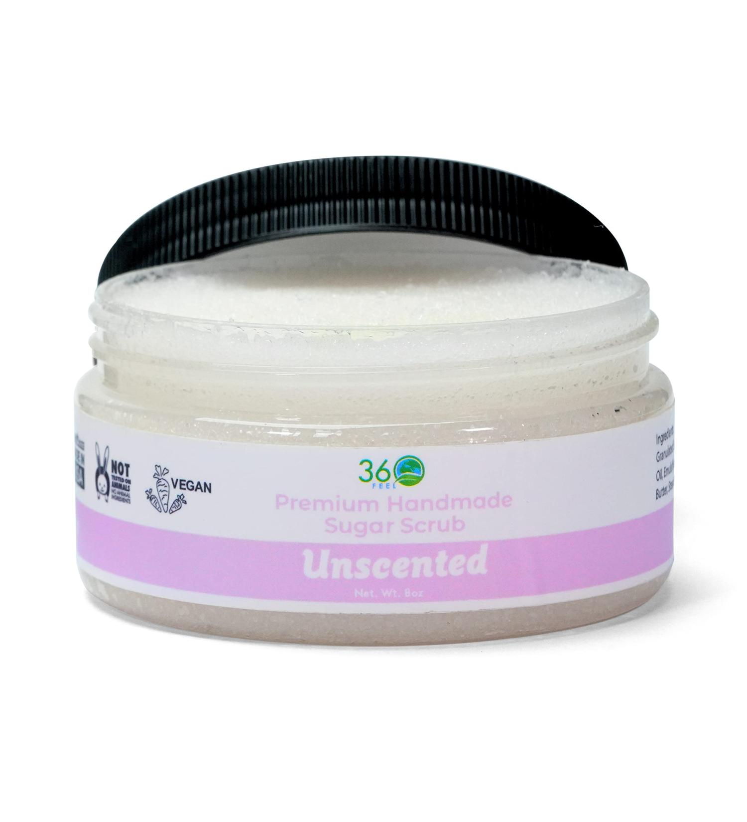 Fragrance Free Sugar Body Scrub - Exfoliating Scrub for Acne Scars & Stretch Marks - Perfect Gift for Women - 8 Fl Oz - Buy Online on GoSupps.com