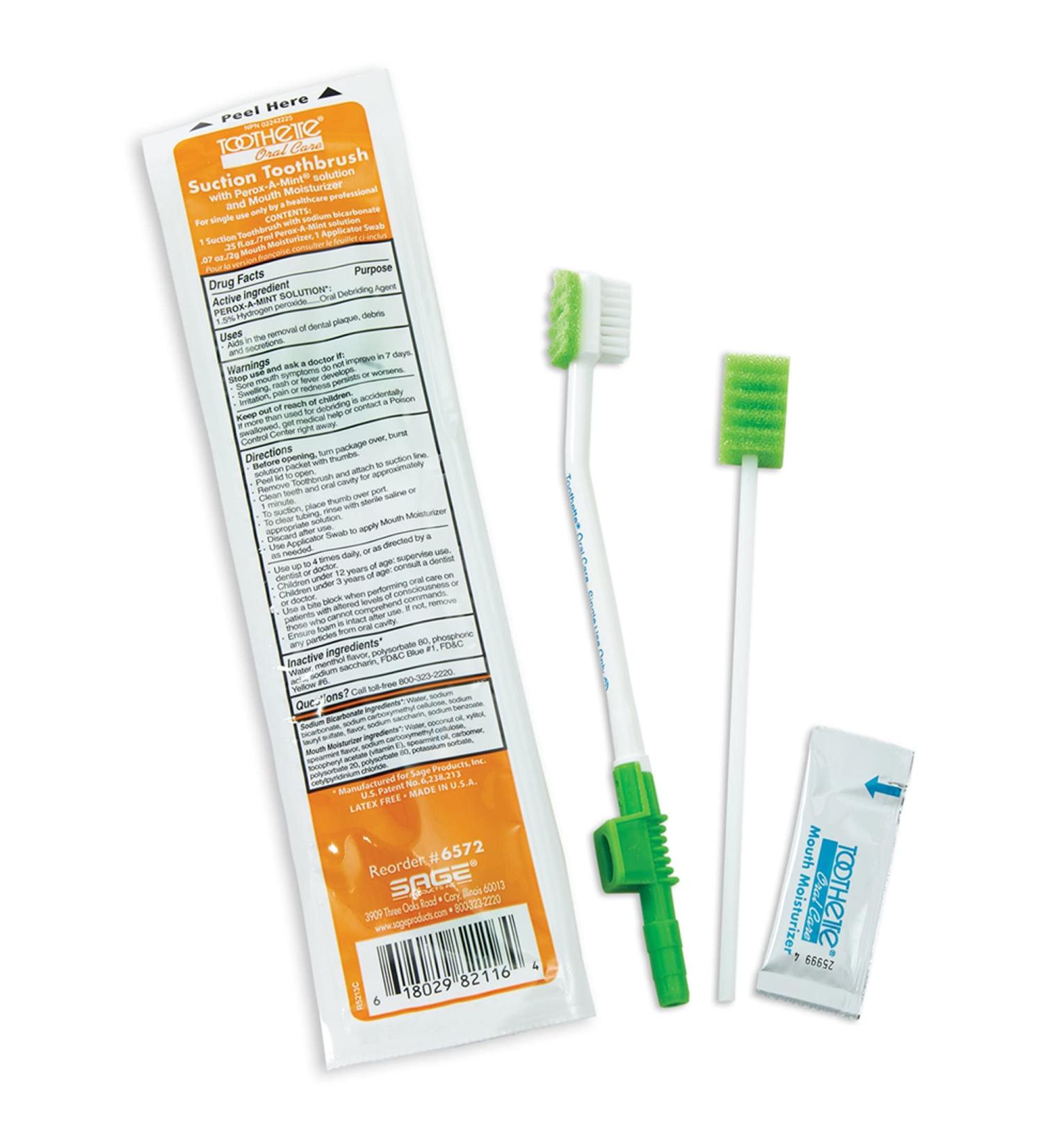 Sage Products Toothette Suction Toothbrush Kit - 6572EA | Buy Online for International Shipping - Buy Online on GoSupps.com