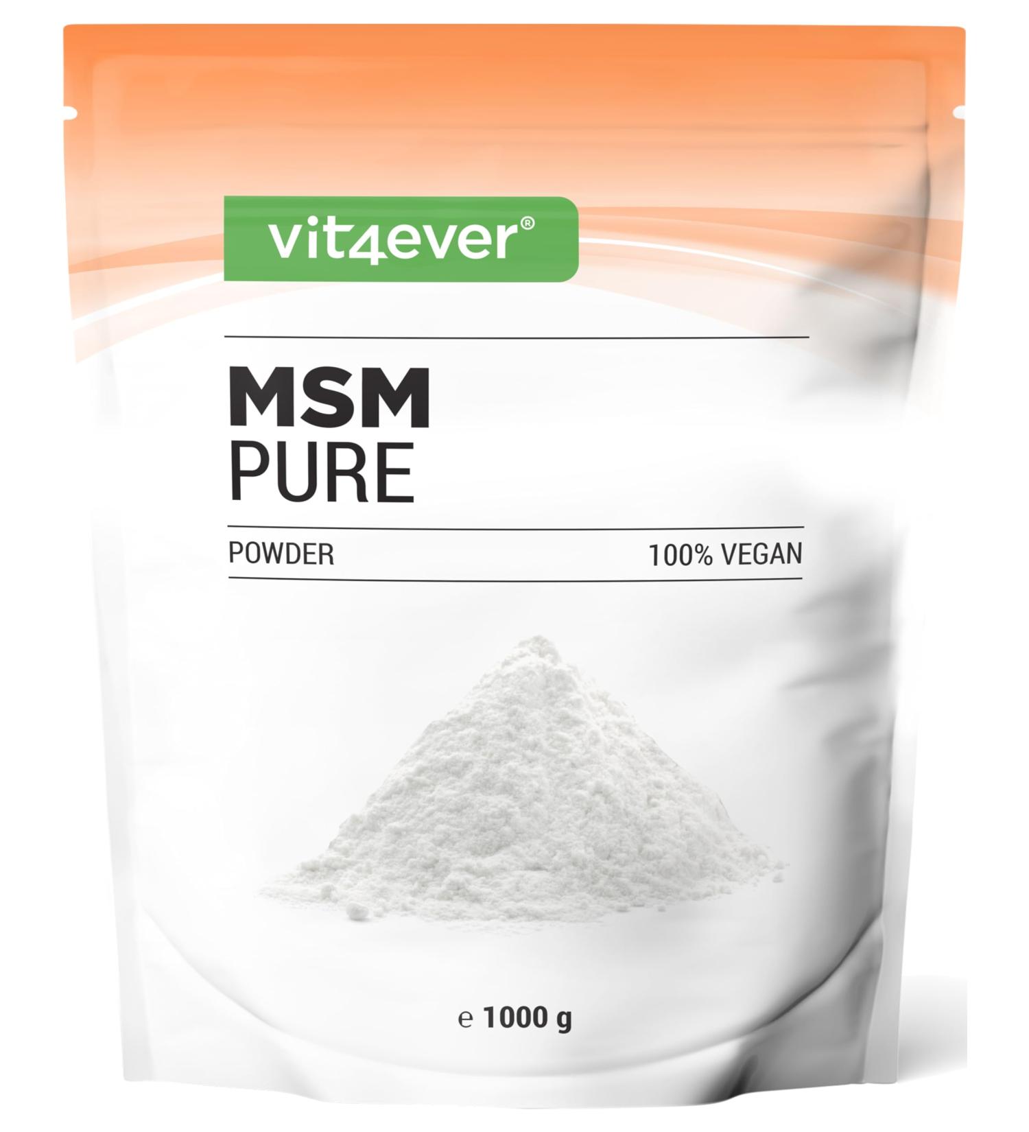 Poudre de MSM - 1 kg (1000 g) - 99 9% de M thylsulfonylm thane Cristallin Pur - Facteur Mesh 40-80 - Soufre Organique - V gane Sans Additifs - Buy Online on GoSupps.com