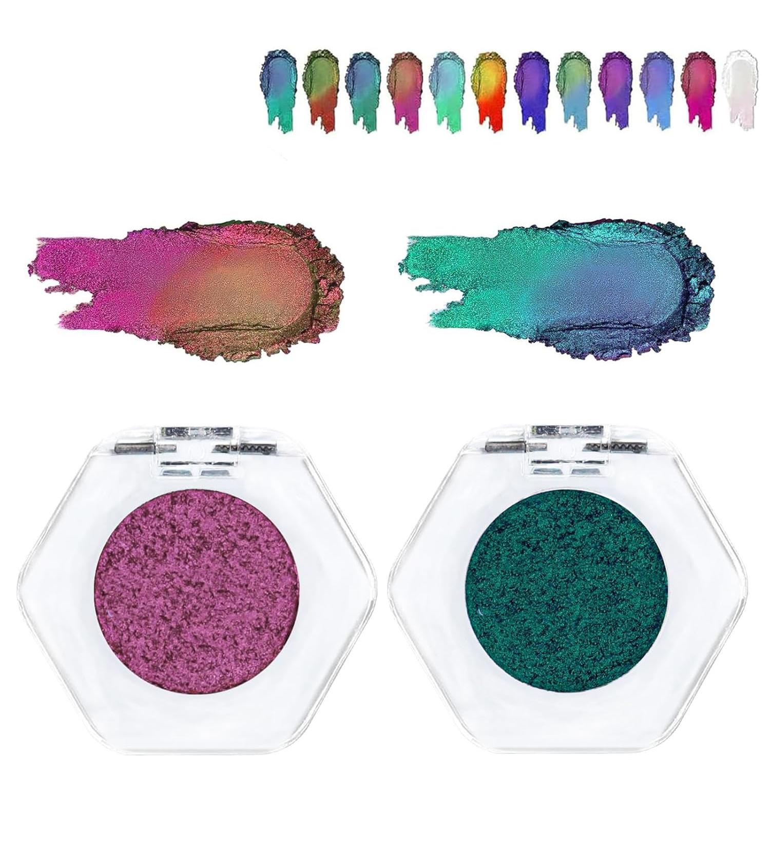Adriana Nicole Cosmetics Eyeshadow Ethereal Eyeshadow Adriana Nichole Cosmetics Sparkling Eyeshadow Ethereal Single Color-shifting Eyeshadow Suitable for All Skin Types (Style Q) - Buy Online on GoSupps.com