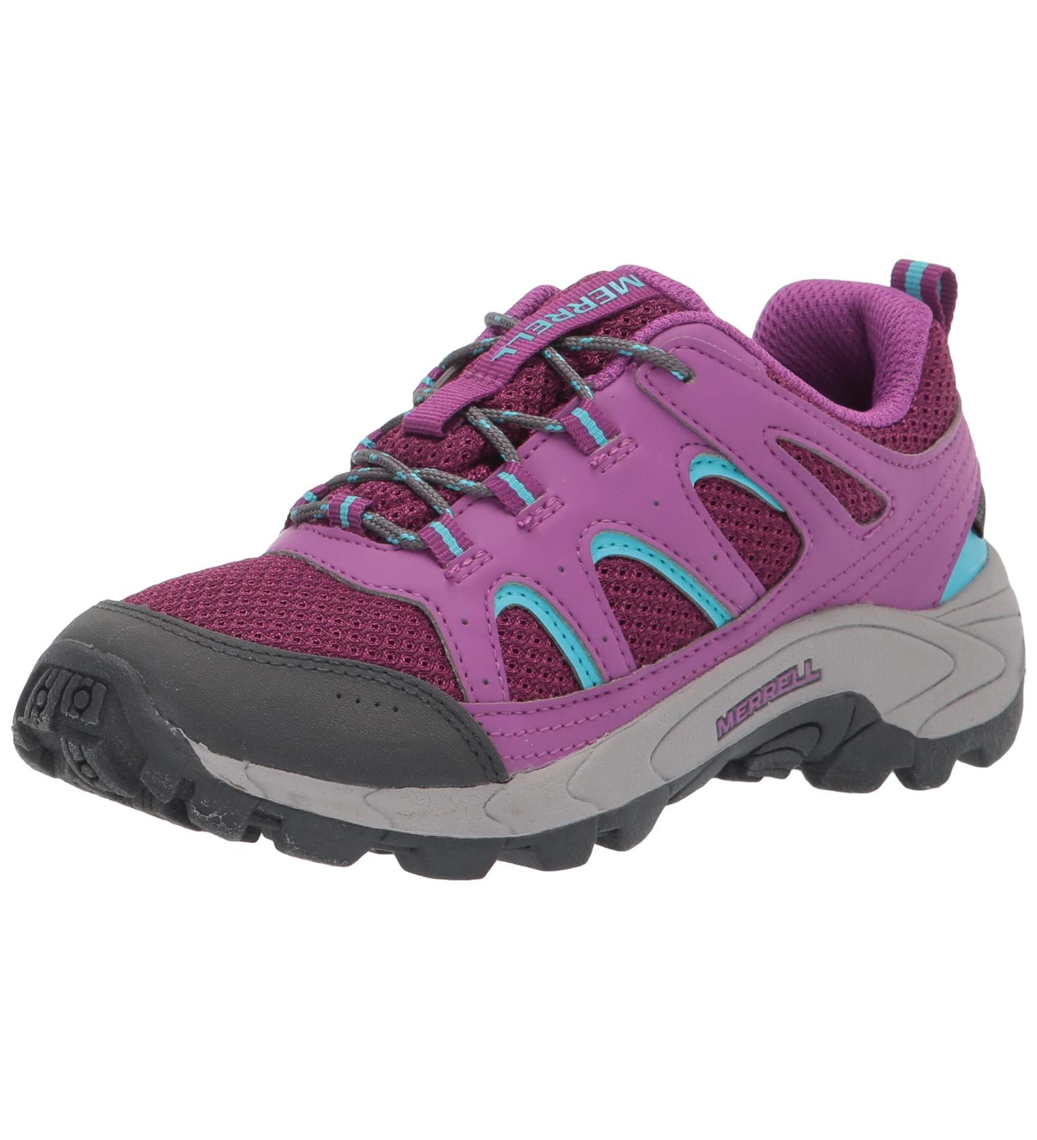 Merrell Oakcreek Low Lace WTRPF Hiking Sneaker Big Kid | Paloma/Berry | Sizes 2-7 - Buy Online on GoSupps.com