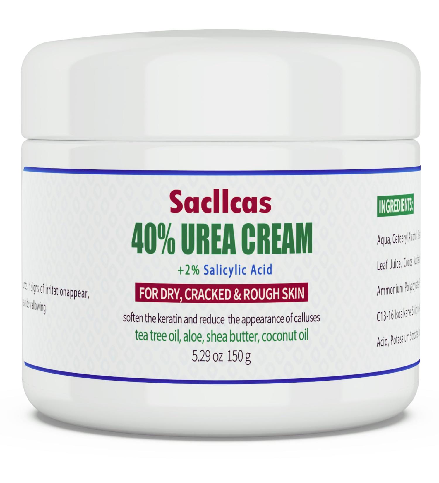 Buy Urea Cream 40% + Salicylic Acid 2% - Ultimate Moisturizing & Exfoliating Foot Cream for Dry Cracked Skin | Hydrating Solution for Feet Hands & Knees - International Shipping Available - Buy Online on GoSupps.com