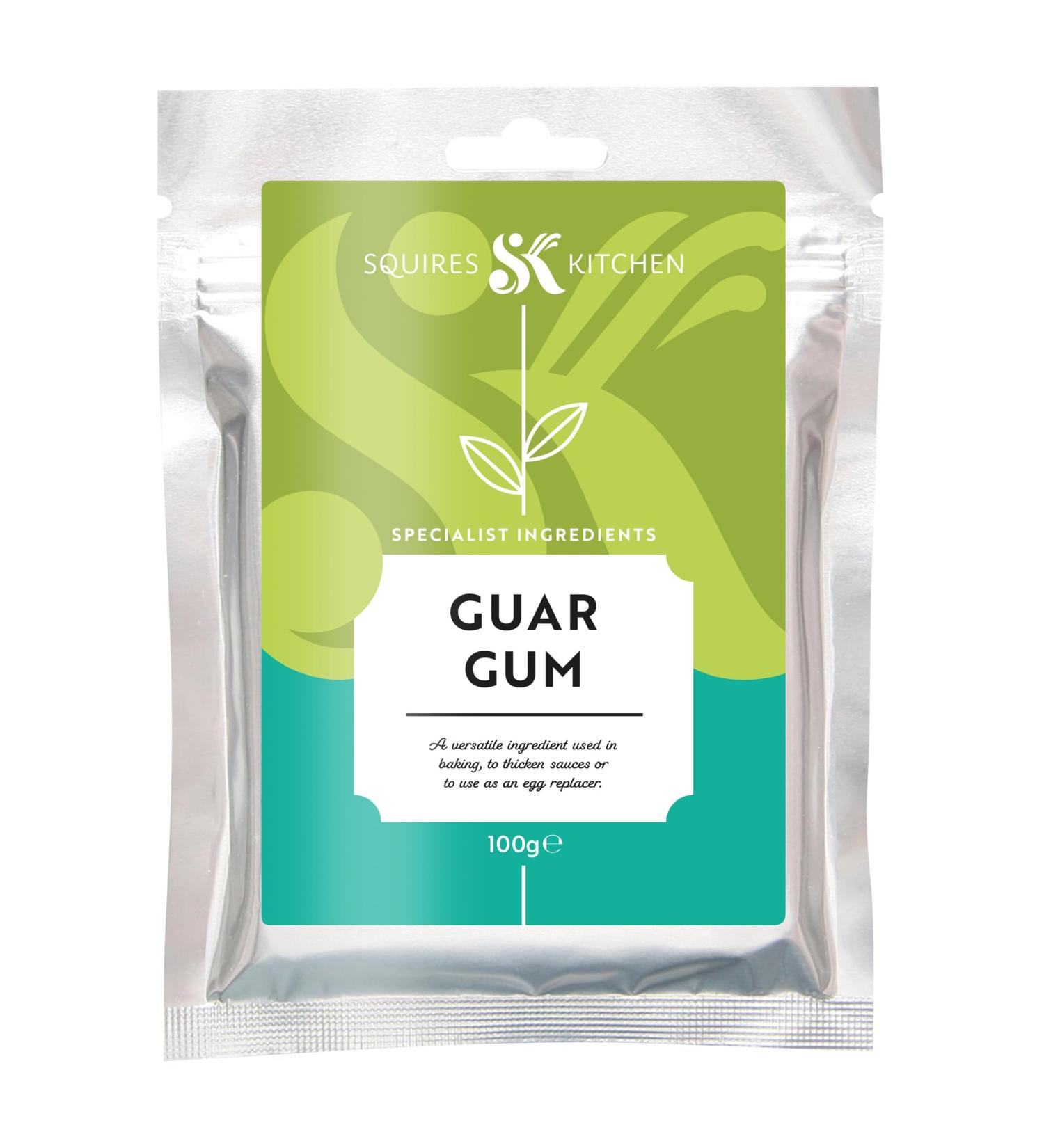 Squires Kitchen Guar Gum 100g- Specialist Ingredients Premium Quality Guar Gum Powder Vegan Non-GMO Gluten Free