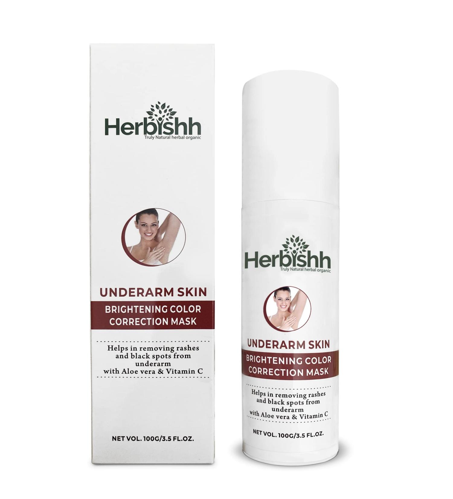 Herbishh Underarm Cream - Dark Spot Corrector & Moisturizer for Underarms Neck Knees Elbows & More - 100g - Buy Online on GoSupps.com