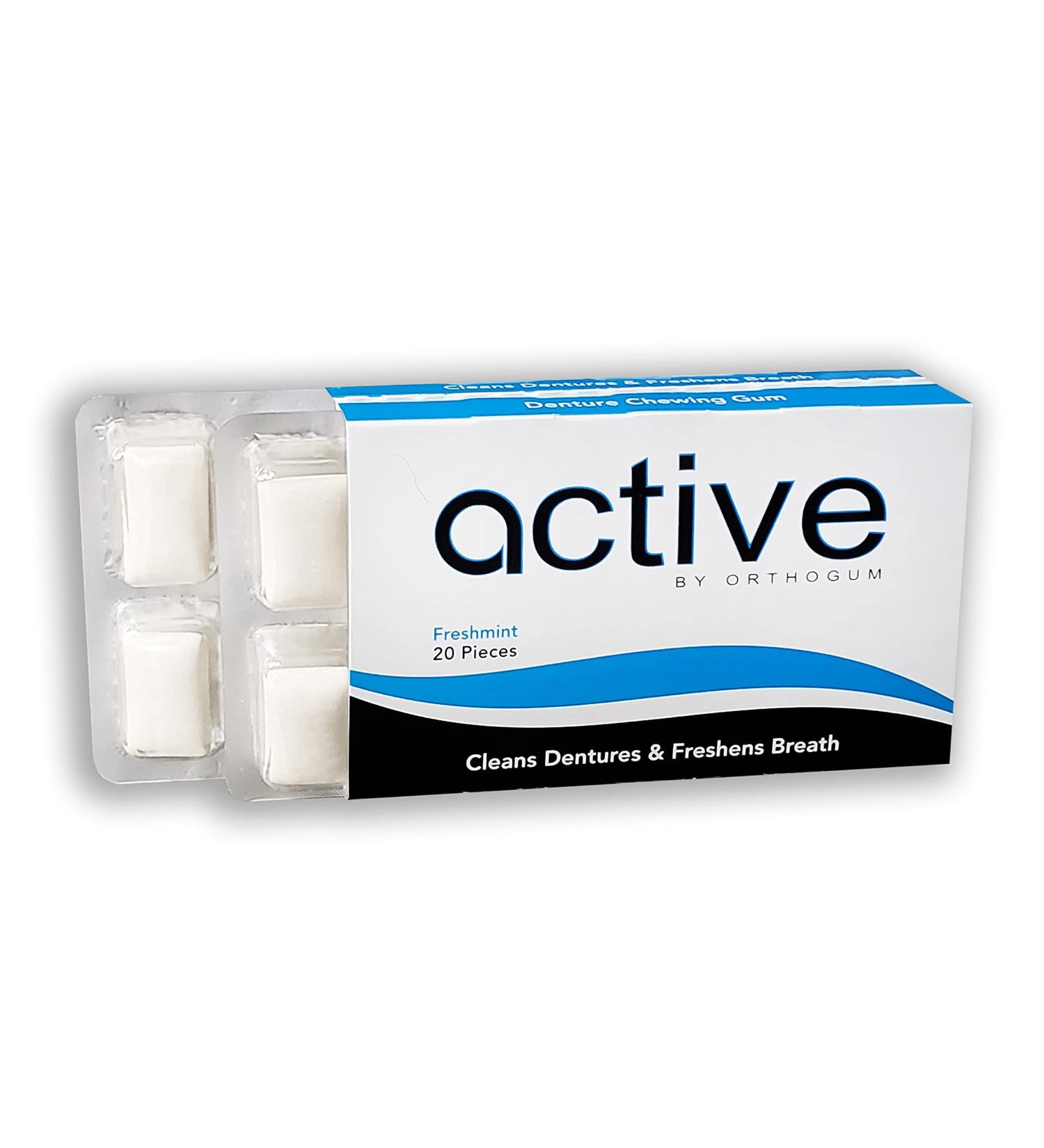 Buy Active Denture Chewing Gum - Fresh Breath & Comfort for Denture Wearers | International Shipping Available - Buy Online on GoSupps.com