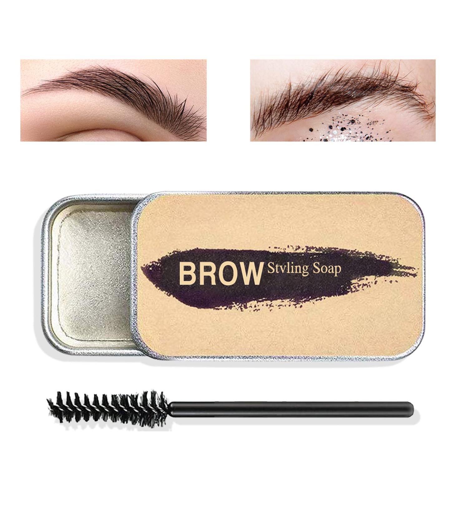 Eyebrow Soap Kit Brows Styling Soap Brow Wax Long Lasting & Waterproof Eyebrow Styling Pomade for Natural Brows Feathery Brows Makeup Balm - Buy Online on GoSupps.com