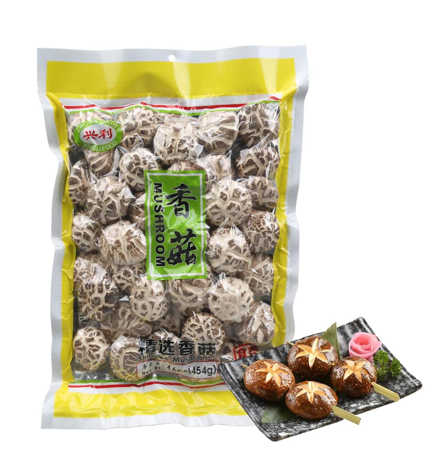 XingliFoods Dried Shiitake Mushrooms  16 oz Organic Top Grade Dried Mushrooms  3 4cm Natural Grown Mushroom  No Fumigation Sulfur - Buy Online on GoSupps.com