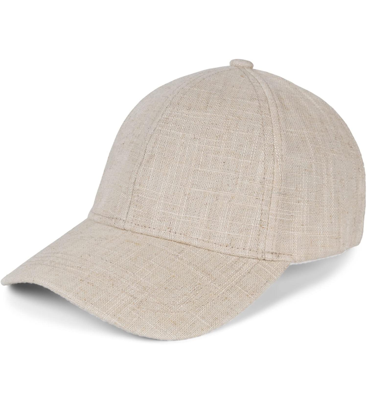 Buy styleBREAKER Unisex Linen Baseball Cap - Plain 6-Panel Baseball Cap with Metal Buckle Adjustable - One Size Beige - International Shipping Available - Buy Online on GoSupps.com