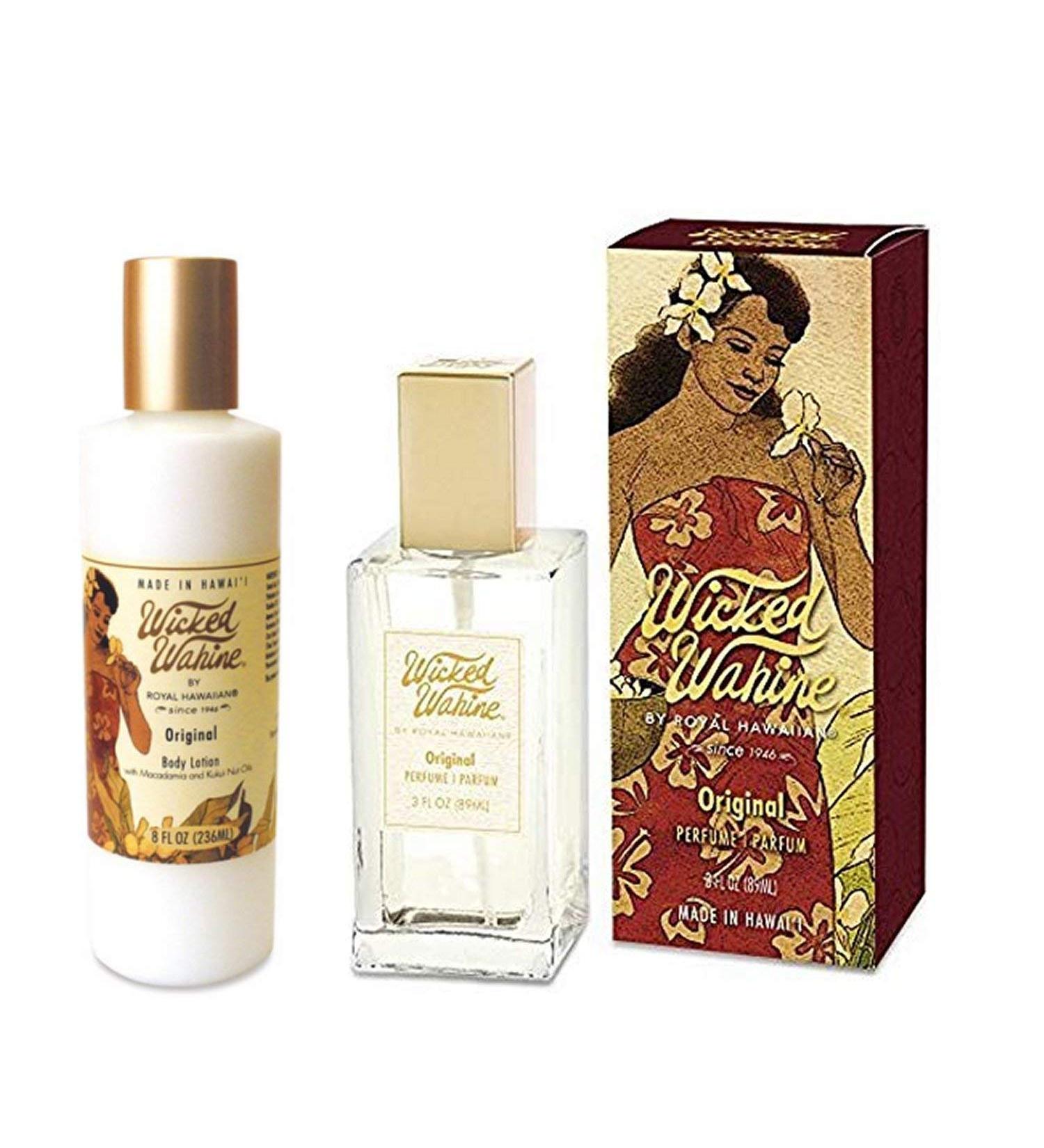 Wicked Wahine Hawaiian Original Scent Perfume and Body Lotion Gift Set