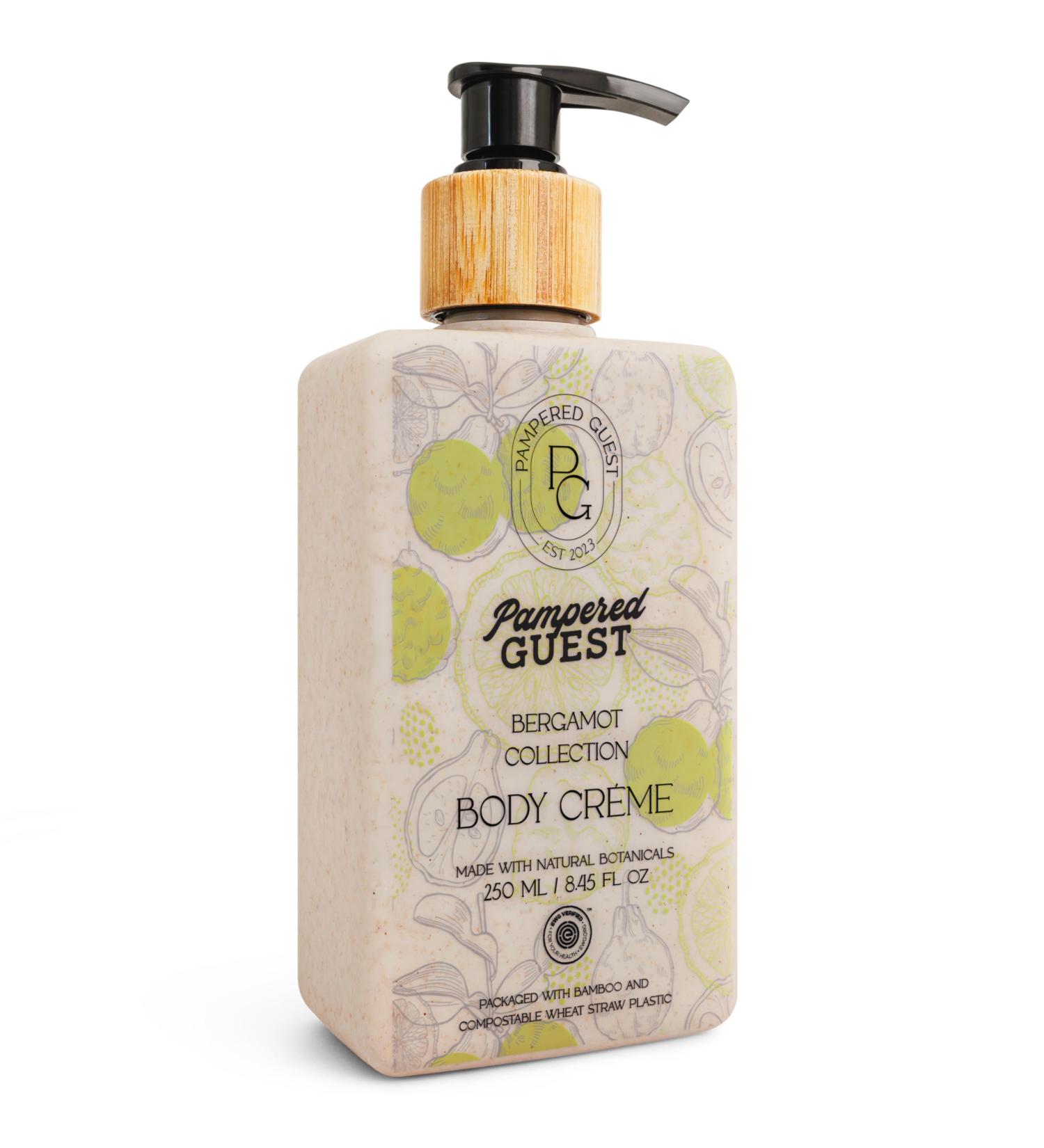 Pampered Guest Bergamot Body Creme - Moisturizing Lotion with Shea Butter & Olive Squalene for Dry Skin - EWG Cruelty-Free 8.45 oz - International Shipping Available - Buy Online on GoSupps.com