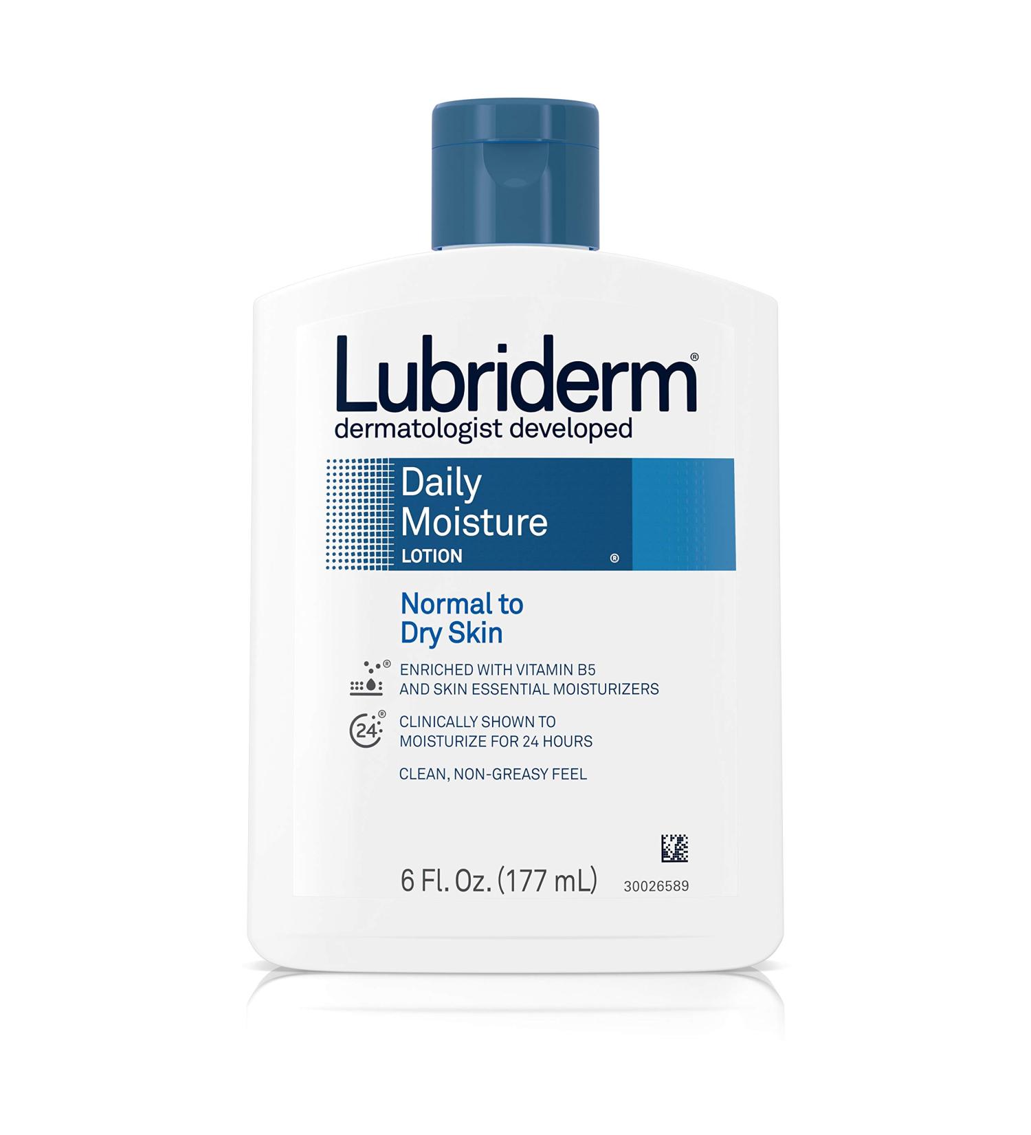 Lubriderm Daily Moisture Lotion with Vitamin B5 - Hydrating Non-Greasy Body & Hand Lotion 6 fl. oz - International Shipping Available - Buy Online on GoSupps.com