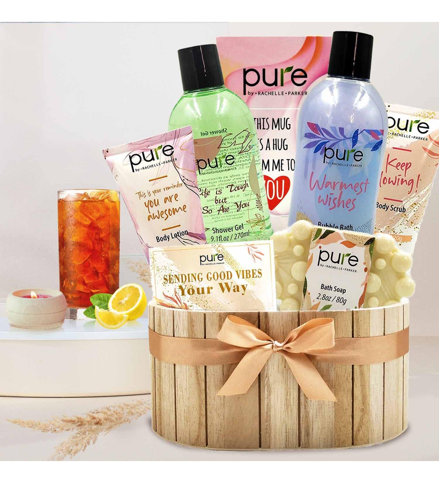 Pampering Get Well Gift Basket for Her: Luxury Self Care Set with Mug, Massage Soap, Bubble Bath, and Body Lotion - Perfect Home Spa Day Gift - Buy Online on GoSupps.com