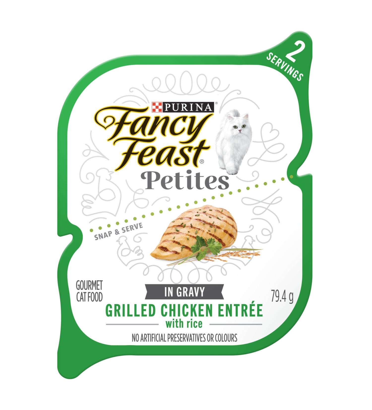 Fancy Feast Petites Wet Cat Food Grilled Chicken Entree in Gravy - 79.4 g Tray (12 Pack) Chicken 12 - Buy Online on GoSupps.com
