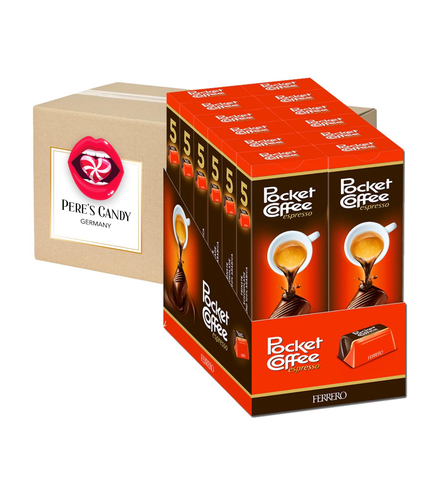 Pack of 12 Pocket Coffee Pralines with Liquid Espresso - Pere's Candy 62g | Perfect Gift - Buy Online on GoSupps.com