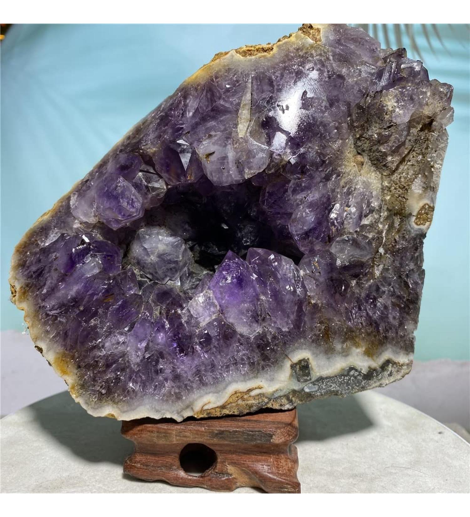 Natural Crystal Rough Amethyst Geode Natural Stone Crystal Jewelry Gemstone Raw Ore Home Decoration Great Choice for Home Decoration - Buy Online on GoSupps.com