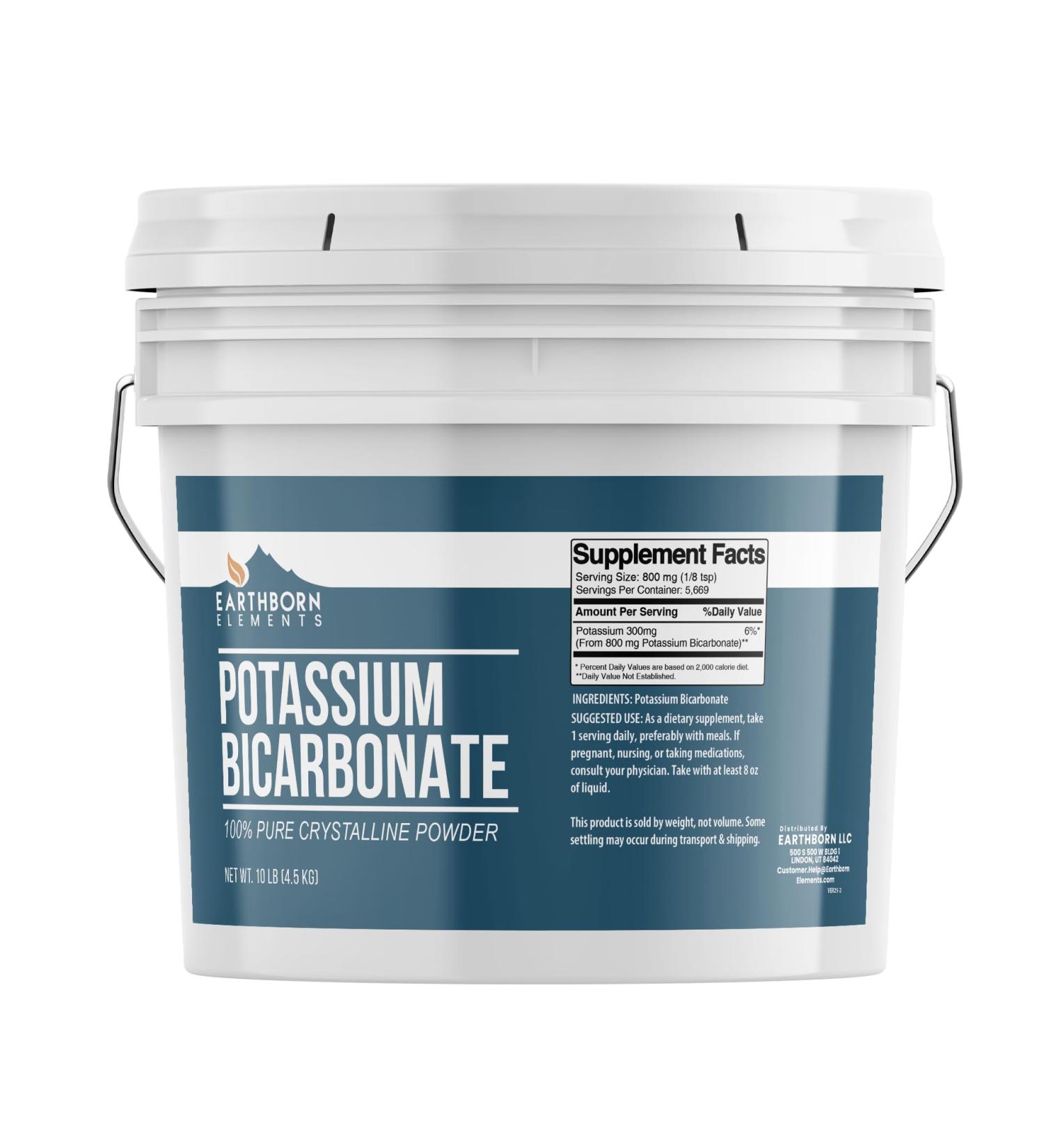 Earthborn Elements Potassium Bicarbonate (1 Gallon) Wine Making Cheese Making Brewing 10 Pound (Pack of 1) - Buy Online on GoSupps.com