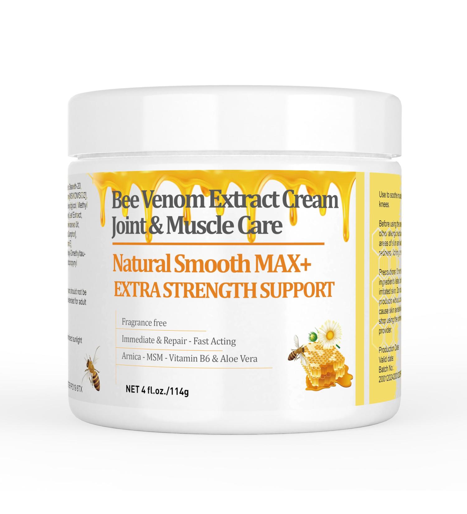 Bee Venom Cream - High Strength Natural Relief for Muscle & Joint Pain | Soothe Back Neck Hands & More - Buy Online on GoSupps.com
