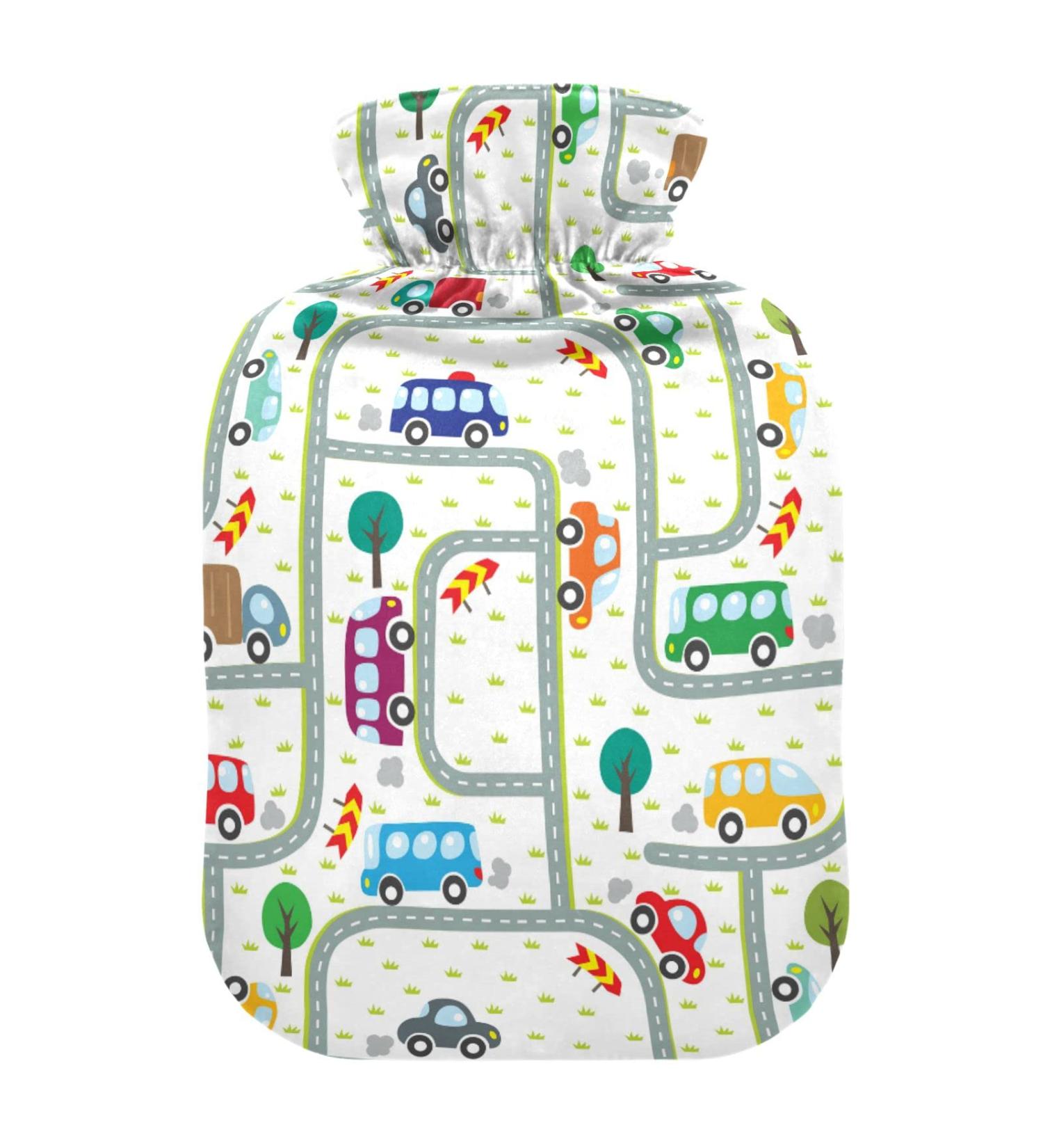 Cartoon Car Hot Water Bottle - 2L Heating Bag for Pain Relief & Period Cramps | International Shipping - Buy Online on GoSupps.com