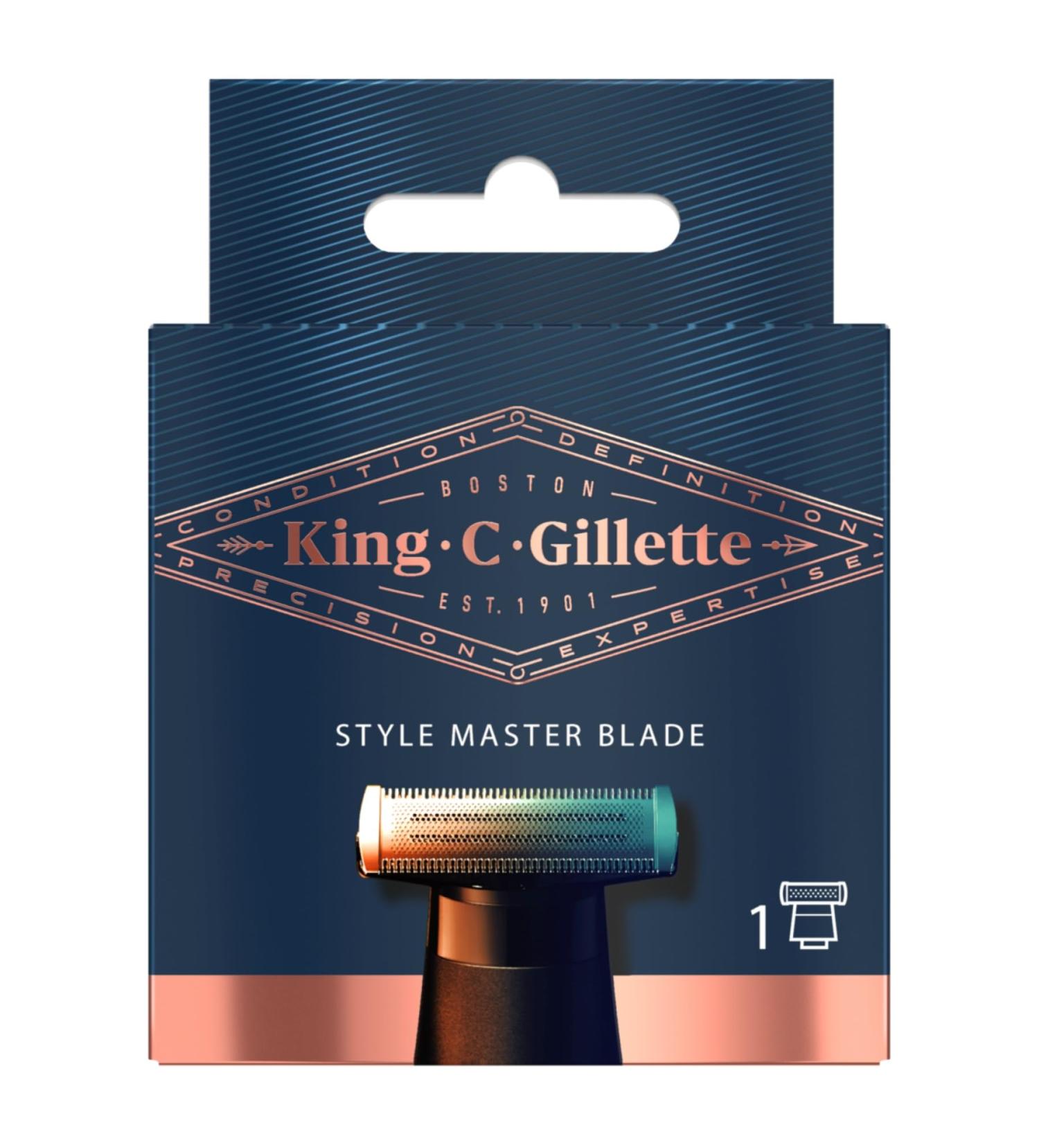 King C Gilette Style Master Lame de Recharge Pour Homme Tondeuse Barbe Homme 1 4D Lame Rapides et Confortables Dans 4 Directions Gillette King C Tondeuse A Barbe Lame De Recharge - Buy Online on GoSupps.com