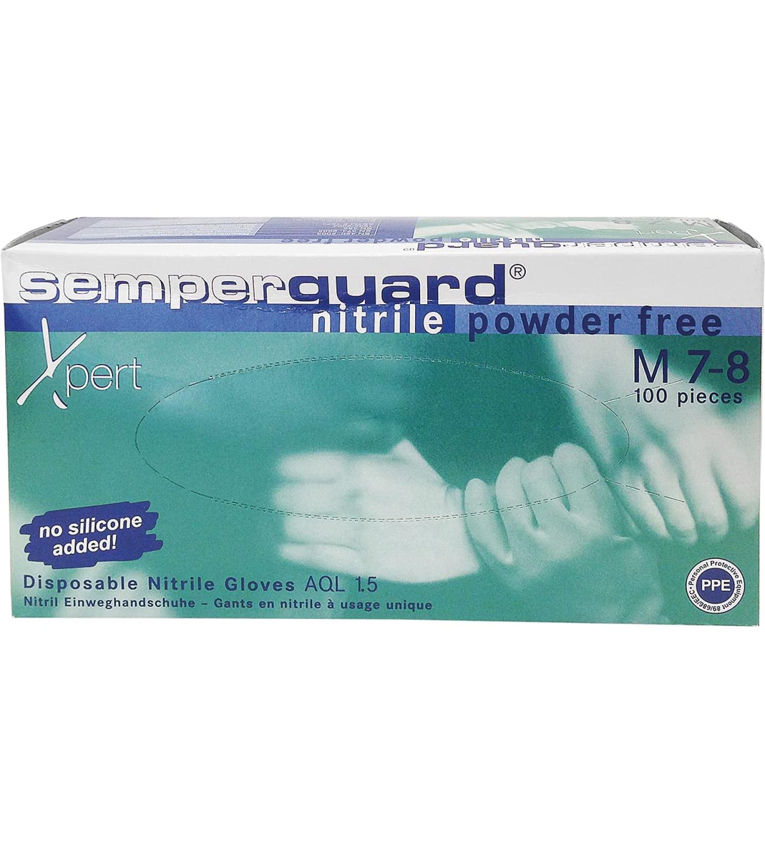 Buy SemperGuard Xpert THOUSE Nitrile Gloves - Powder-Free Chemical Protection XL (90 Pack) - Green/Blue - International Shipping Available - Buy Online on GoSupps.com