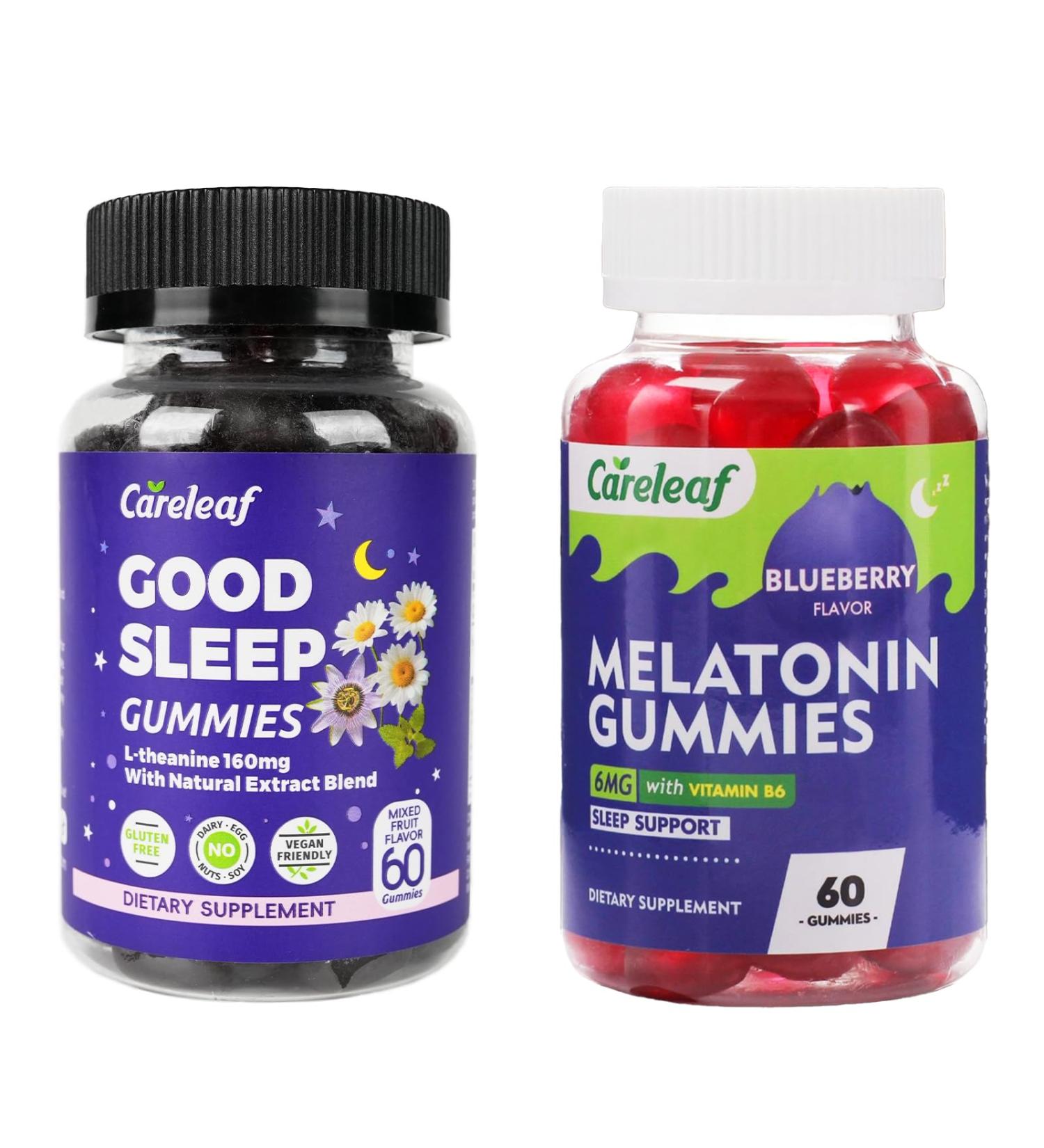 careleaf Non-Melatonin Sleep Aid Gummies with Free Melatonin Gummies Sleep Support - Buy Online on GoSupps.com