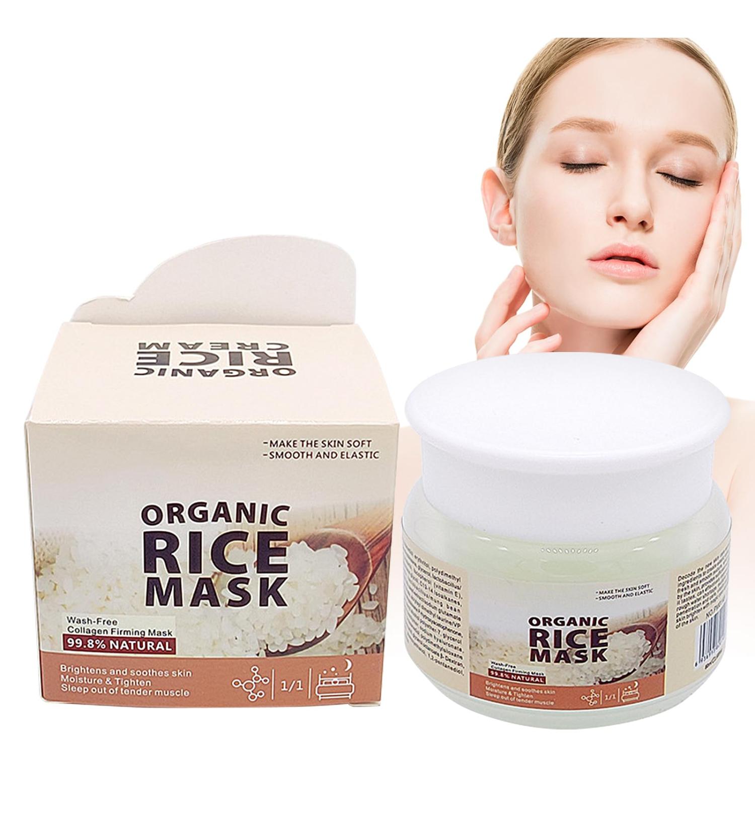  Duqulle Rice Face Gel Soft Moisturizing Non-Sticky Face Skin Face Mask Leave-In Face Masks for Women Girls for Business Travel Home Dorm Duqulle - Buy Online on GoSupps.com