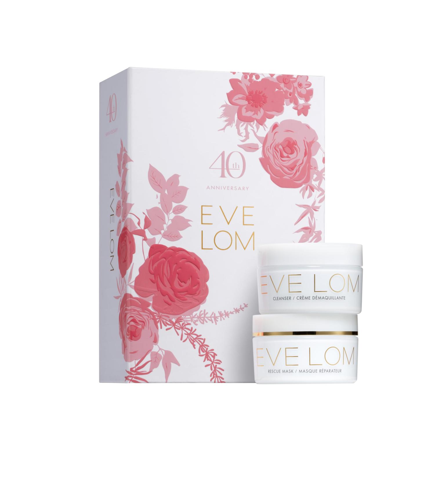 EVE LOM 40th Anniversary Heritage Set - Award Winning Cleansing Balm and Purifying Rescue Mask Bundle - Travel Essentials for Daily Skincare Ritual - Buy Online on GoSupps.com